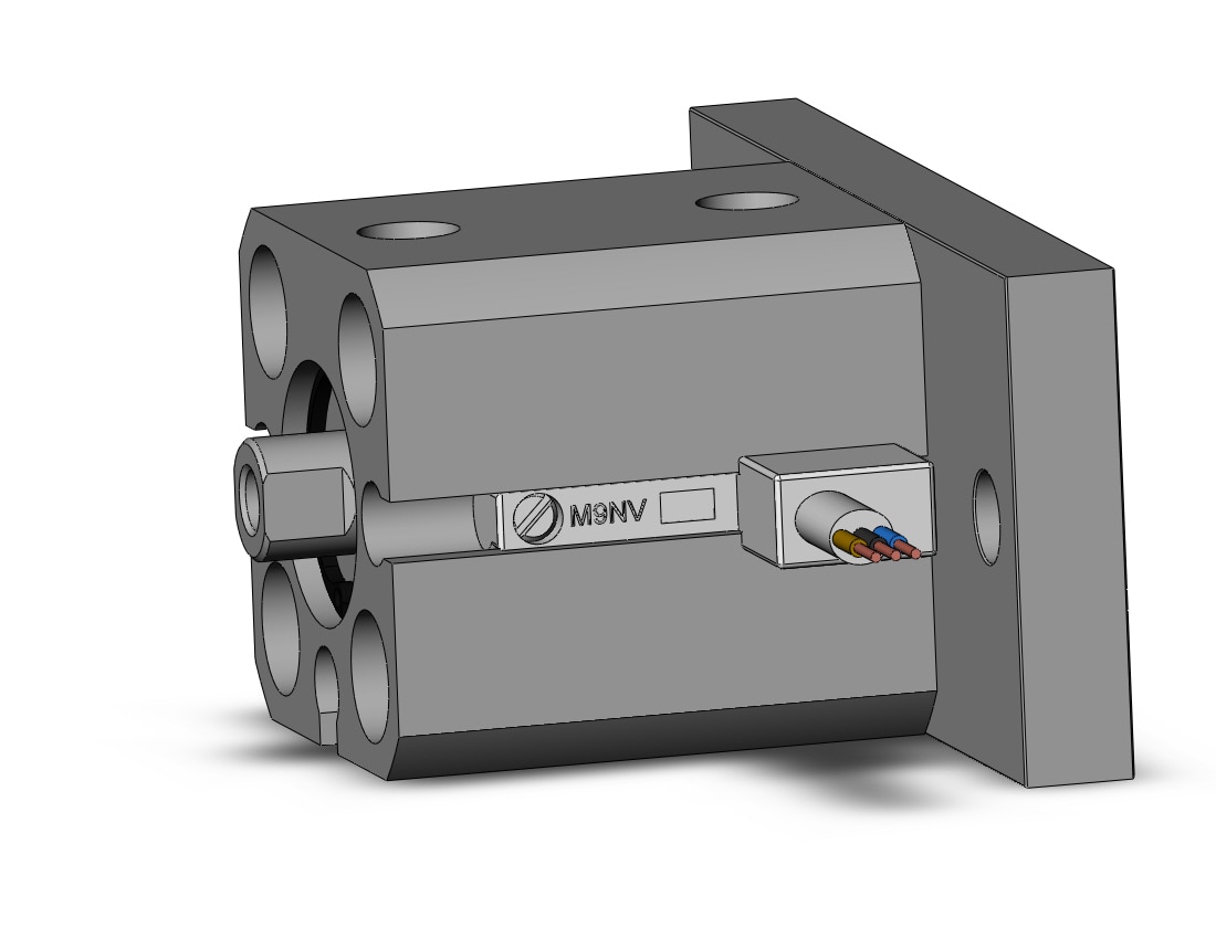 SMC CDQSG12-5DC-M9NV cyl, compact, dbl act, auto-sw, CQS COMPACT CYLINDER