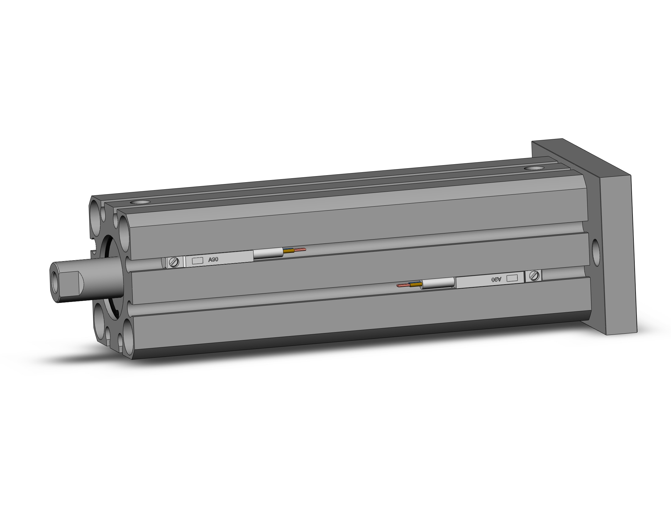 SMC CDQSG20-75DC-A90 cyl, compact, dbl act long stk, CQS COMPACT CYLINDER