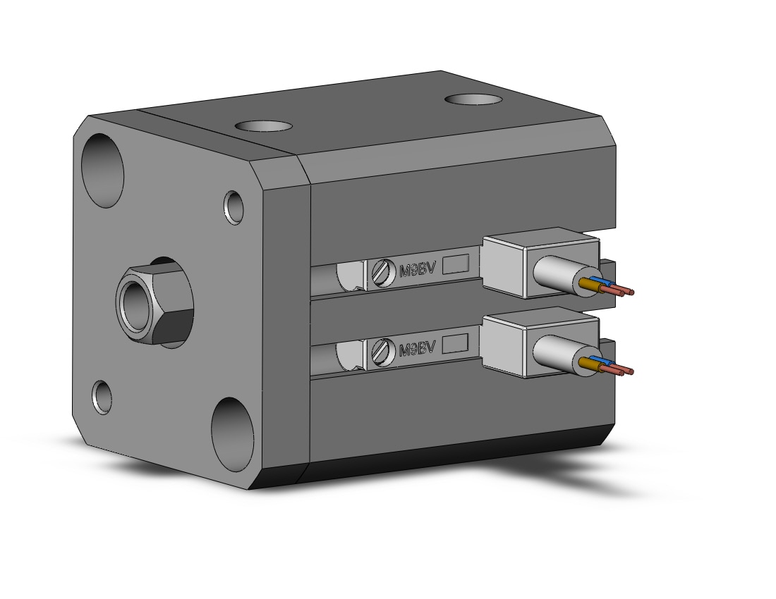 SMC CDQSKB16-10D-M9BVZ cyl, compact, non rot, auto-sw, CQS COMPACT CYLINDER