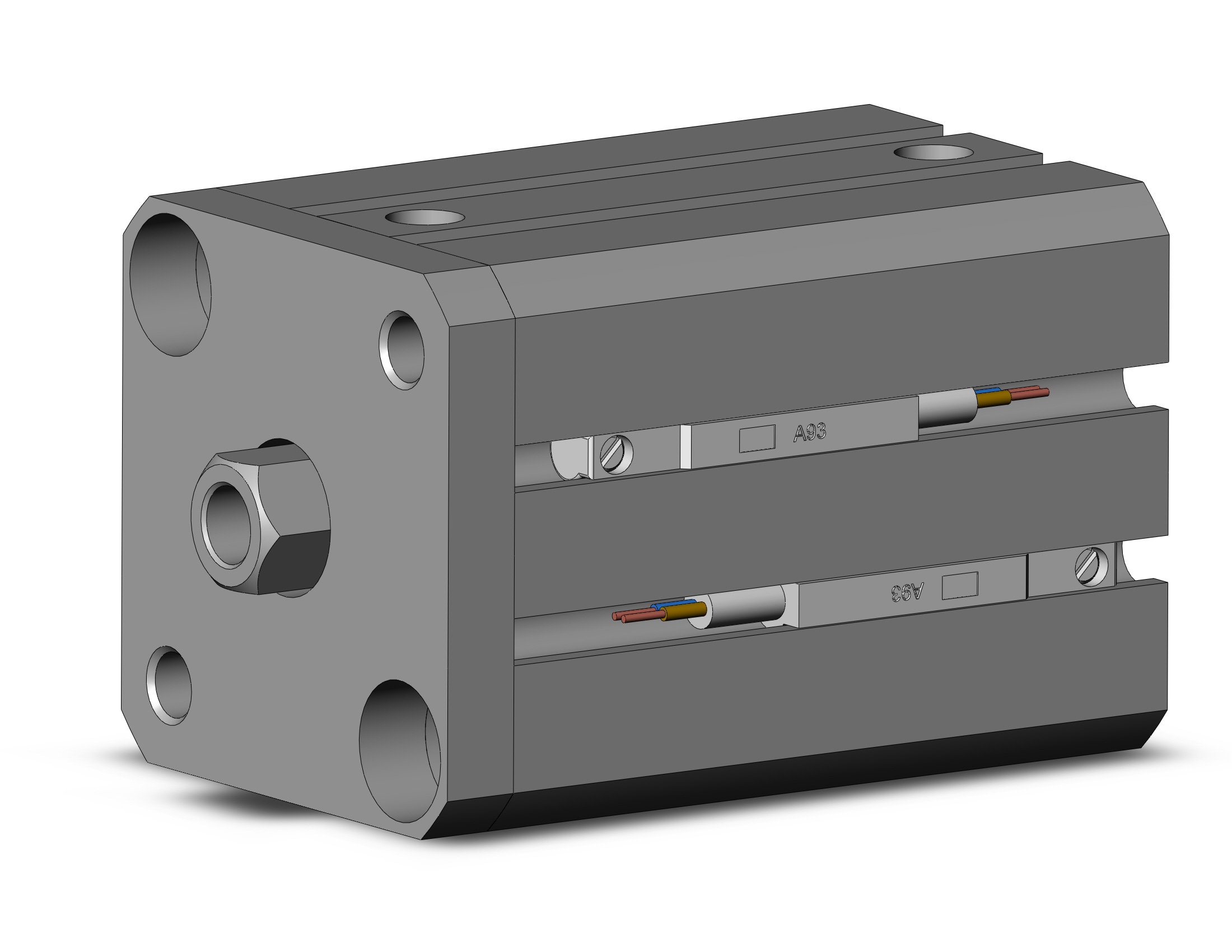 SMC CDQSKB20-20D-A93 cyl, compact, non rotating, COMPACT CYLINDER