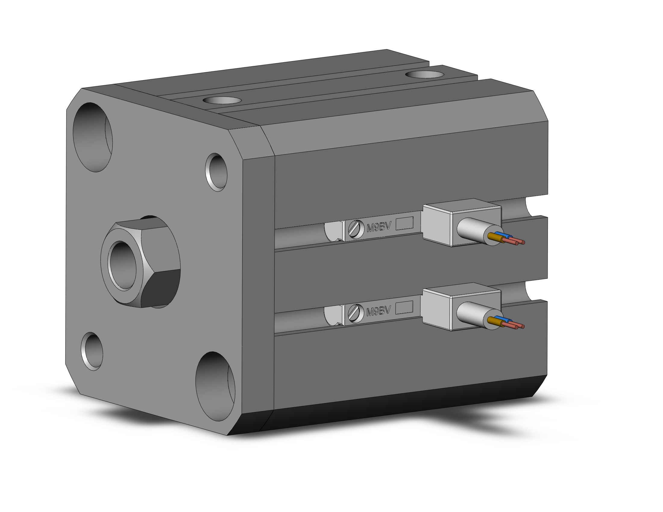 SMC CDQSKB25-10D-M9BVL cyl, compact, non rot, auto-sw, CQS COMPACT CYLINDER