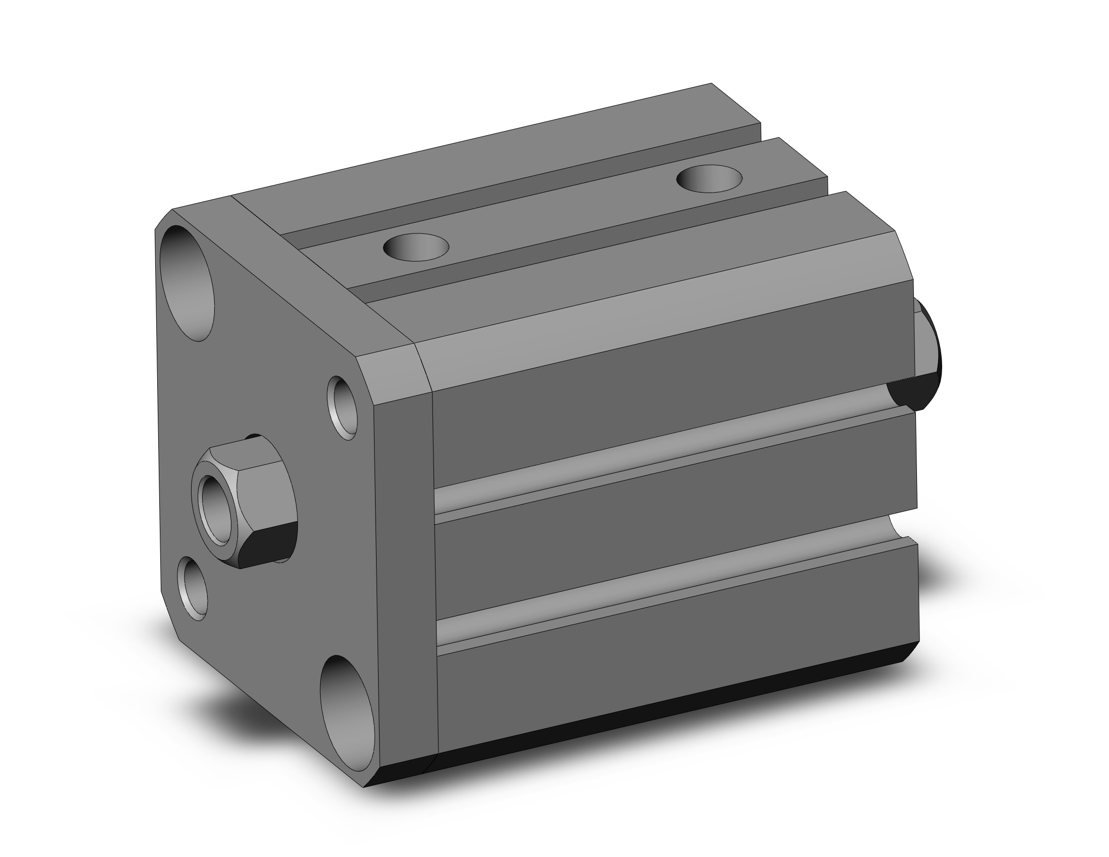 SMC CDQSKWB20-5D cyl, compact, non/rot, dbl rod, CQS COMPACT CYLINDER