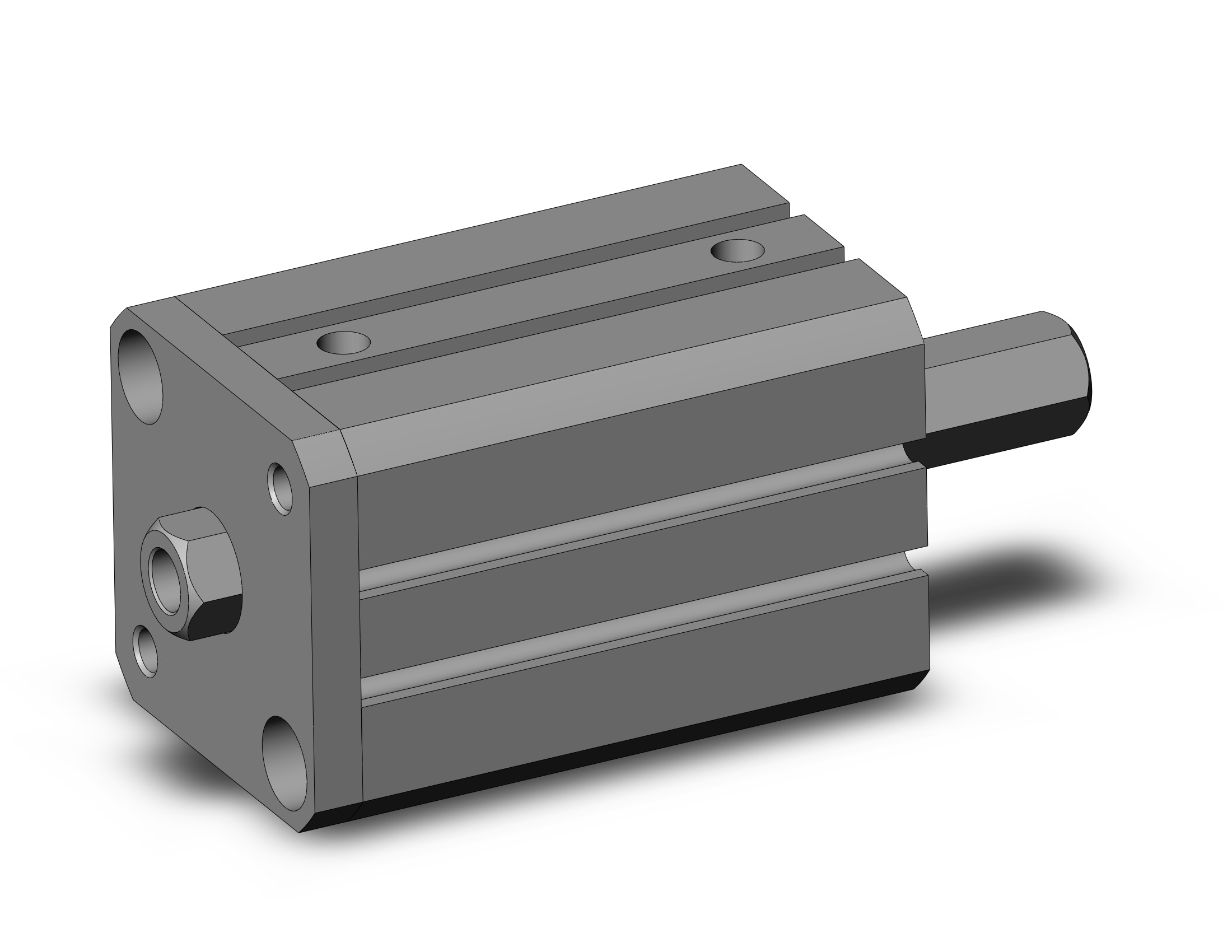 SMC CDQSKWB25-20D cyl, compact, non/rot, dbl rod, CQS COMPACT CYLINDER