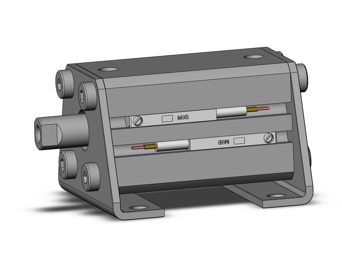 SMC CDQSL16-25D-M9BL cyl, compact, dbl act, auto-sw, CQS COMPACT CYLINDER