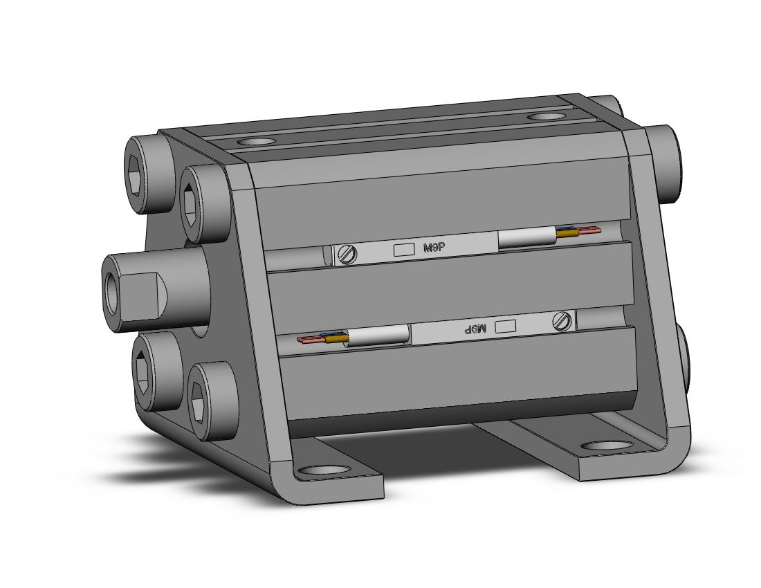 SMC CDQSL20-20D-M9P cyl, compact, dbl act, auto-sw, CQS COMPACT CYLINDER