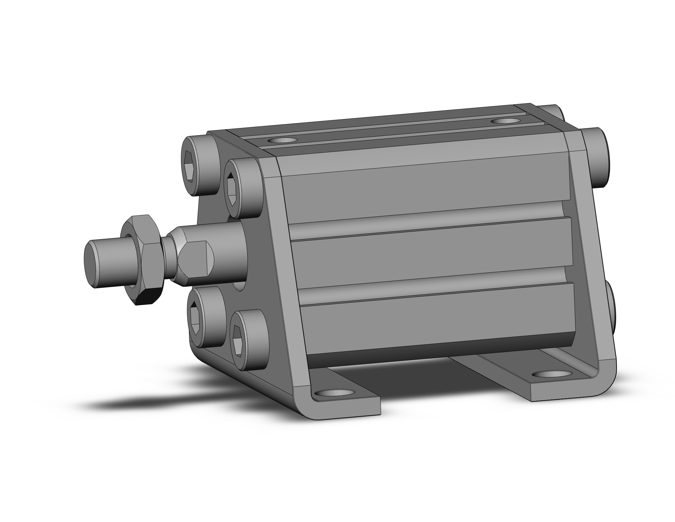 SMC CDQSL20-20DCM cyl, compact, dbl act, auto-sw, CQS COMPACT CYLINDER