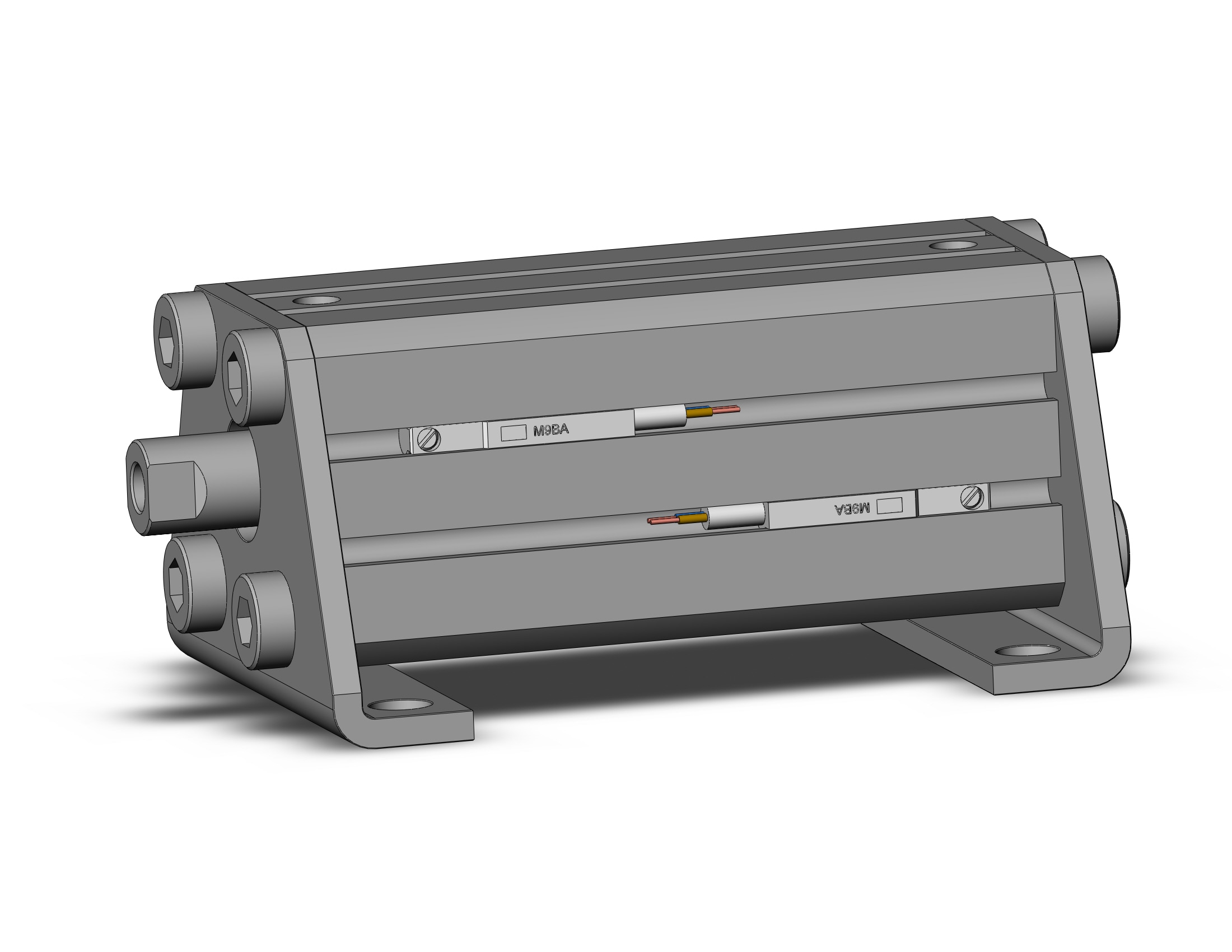 SMC CDQSL20-50DC-M9BAL cyl, compact, dbl act, auto-sw, CQS COMPACT CYLINDER