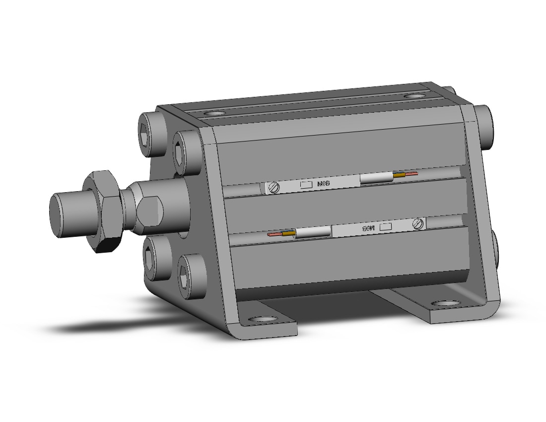 SMC CDQSL25-25DM-M9BL cyl, compact, dbl act, auto-sw, CQS COMPACT CYLINDER