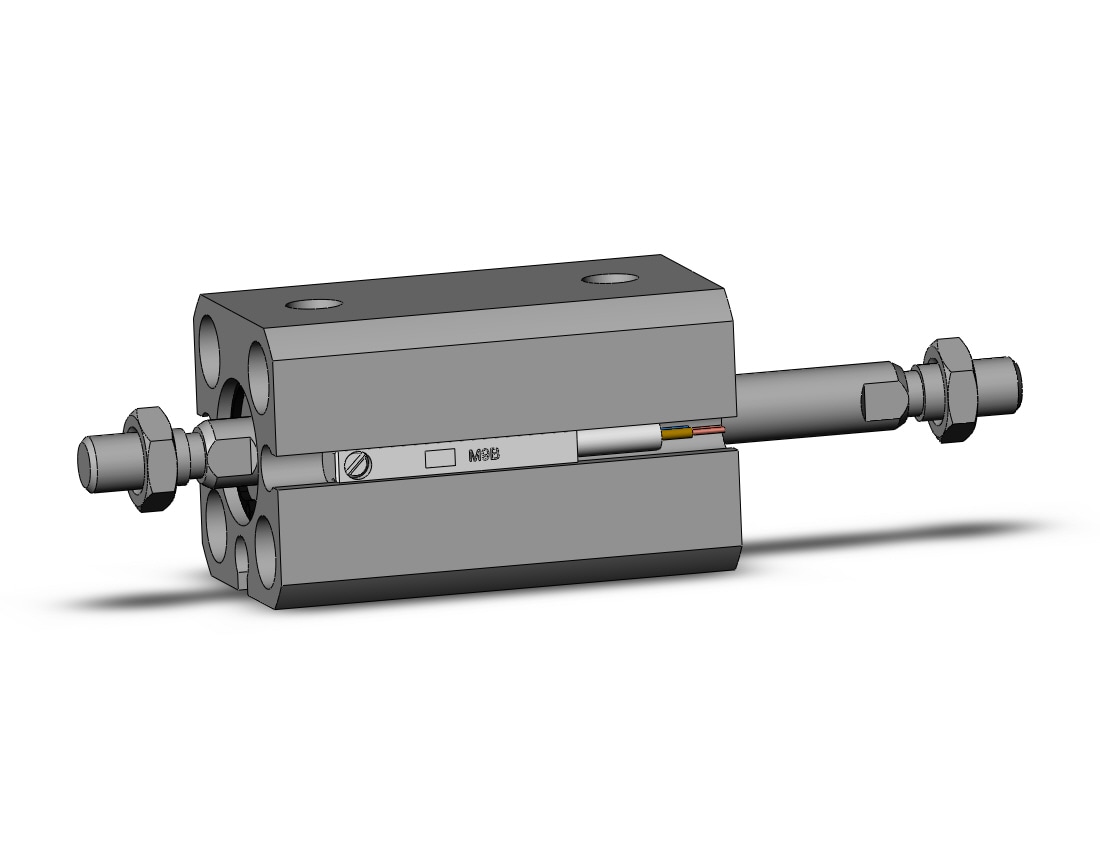 SMC CDQSWB12-15DCM-M9B cyl, compact, dbl rod, COMPACT CYLINDER