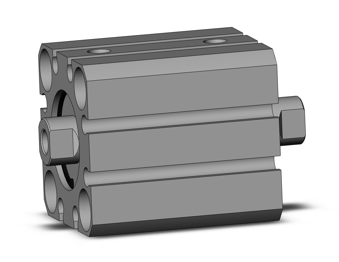 SMC CDQSWB20-5DC cyl, compact, dbl rod, auto-sw, CQS COMPACT CYLINDER