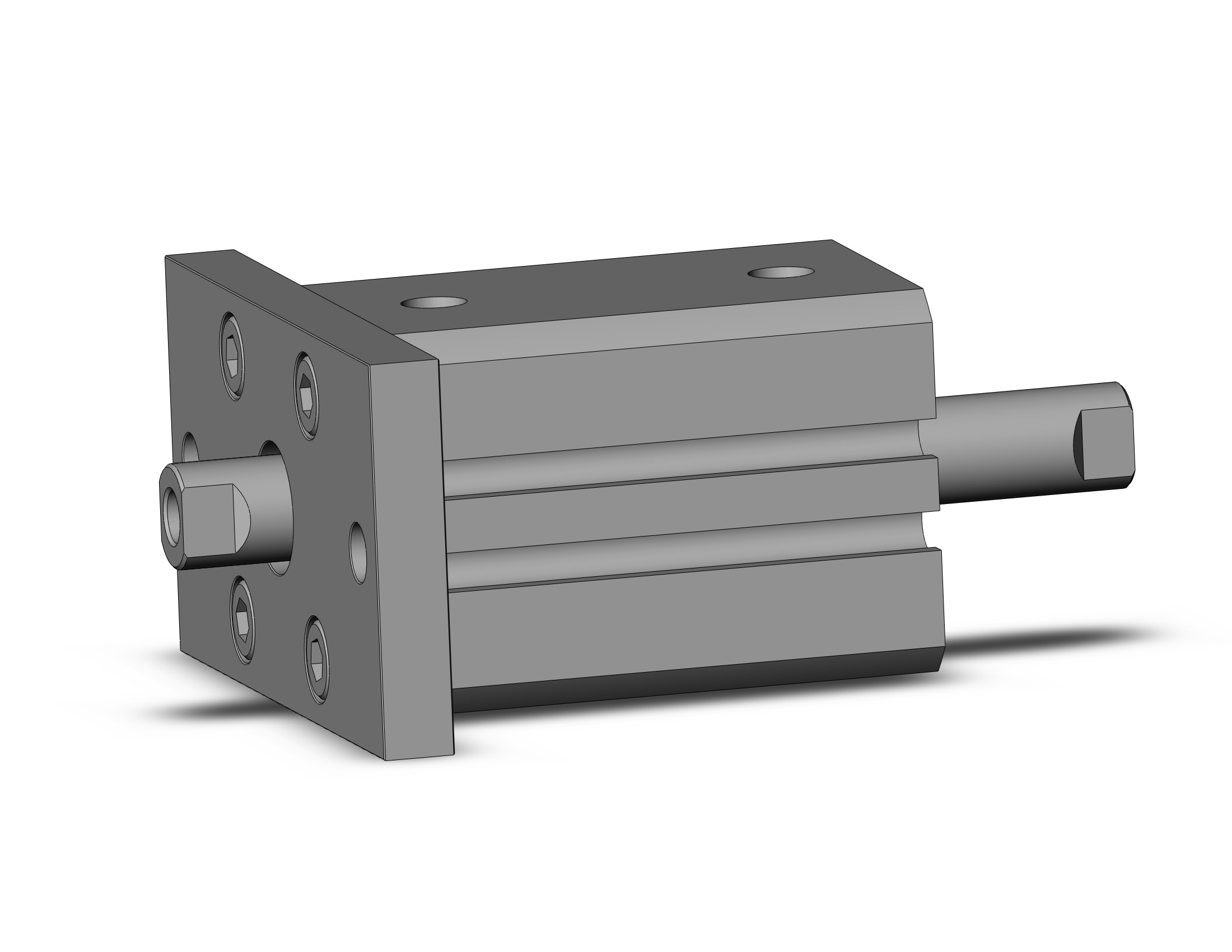 SMC CDQSWF16-15D cyl, compact, dbl rod, CQS COMPACT CYLINDER