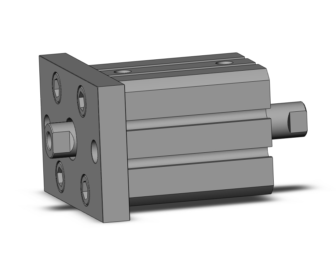 SMC CDQSWF20-10D cyl, compact, dbl rod, CQS COMPACT CYLINDER