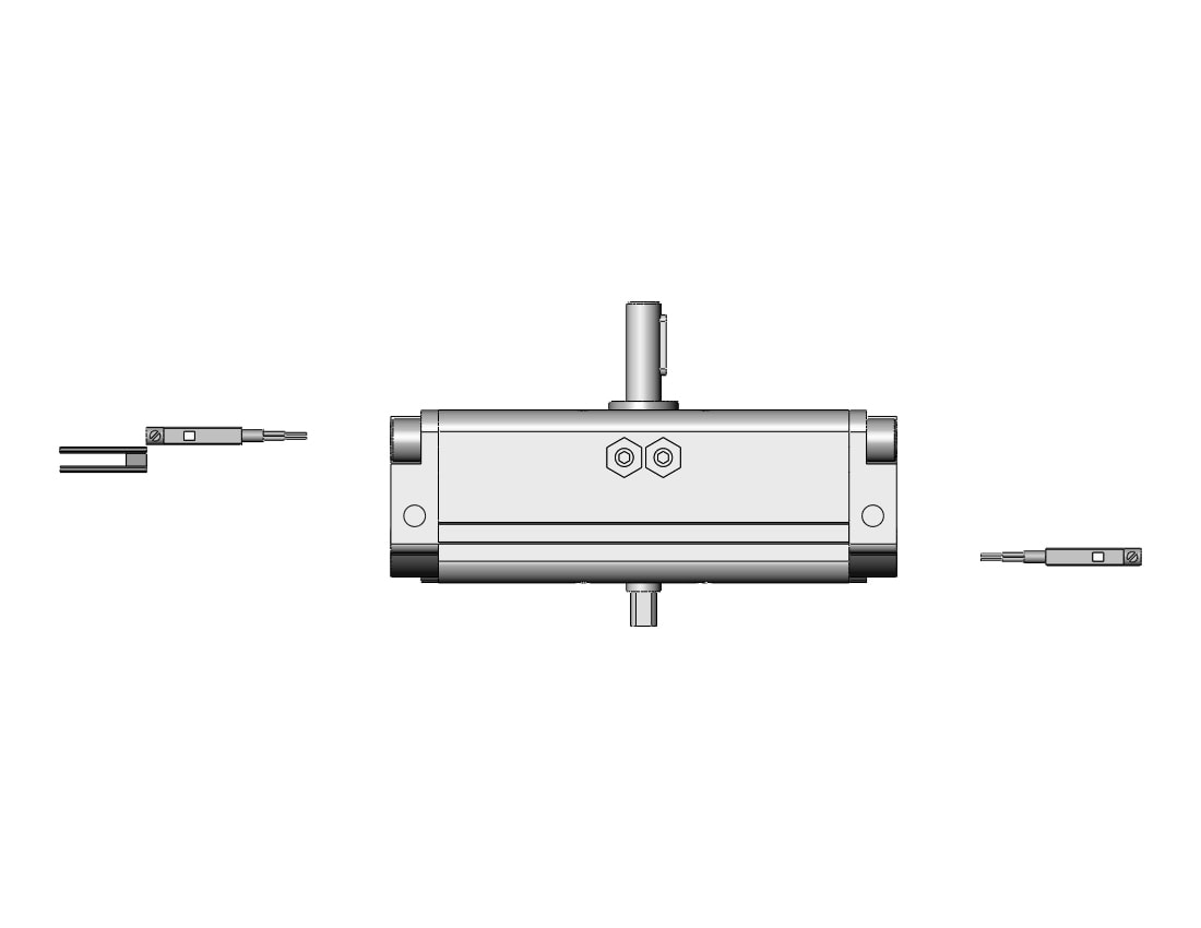 SMC CDRA1BW30-180Z-A93L actuator, rotary, rack & pinion type, ROTARY ACTUATOR