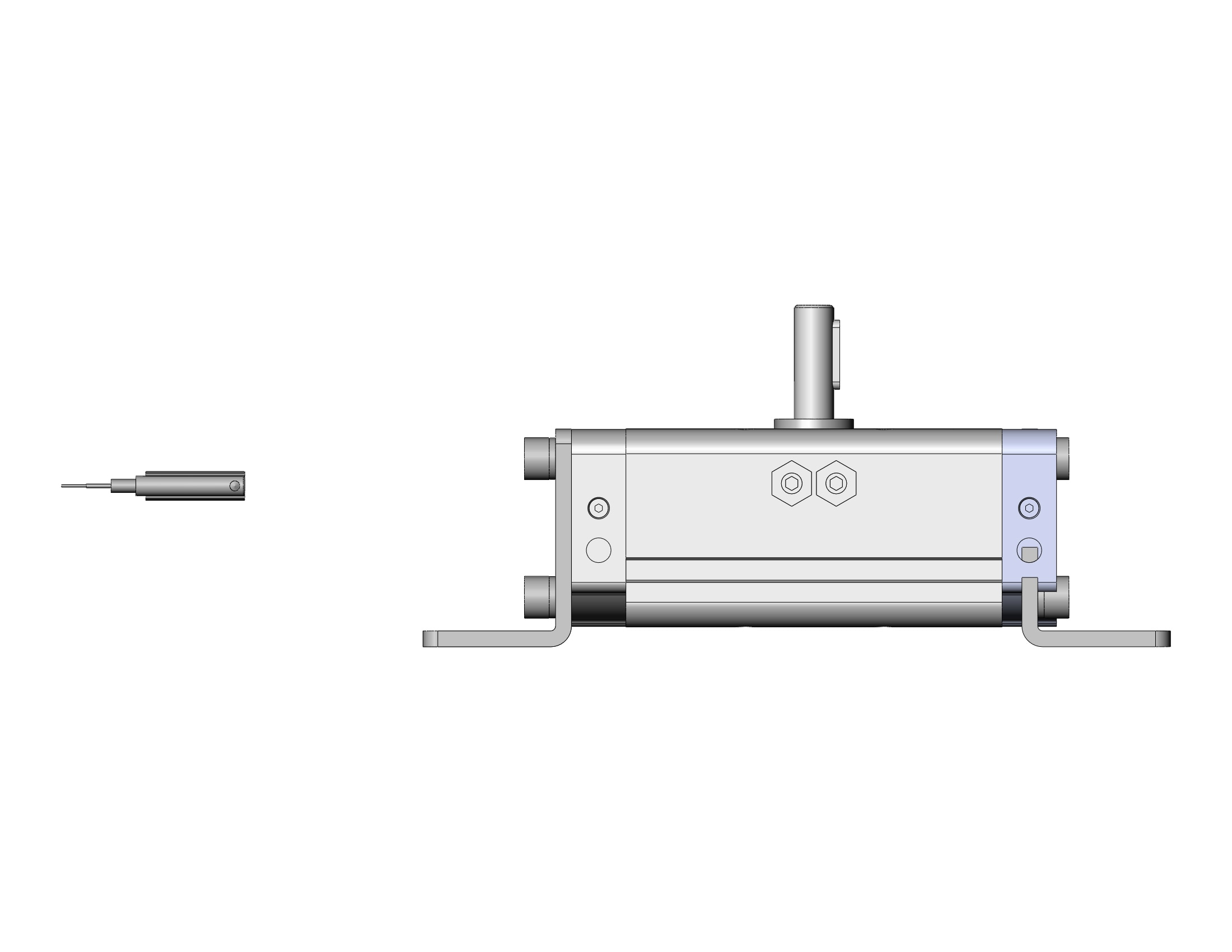 SMC CDRA1LS30-90CZ-M9B actuator, rotary, rack & pinion type, ROTARY ACTUATOR