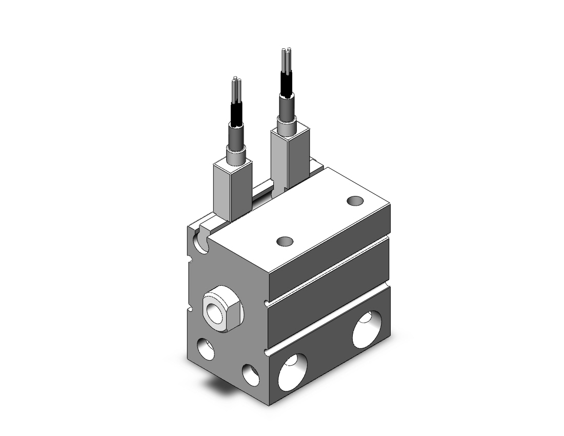 SMC CDUJB16-10D-F8N cyl, free mount, dbl acting, COMPACT CYLINDER