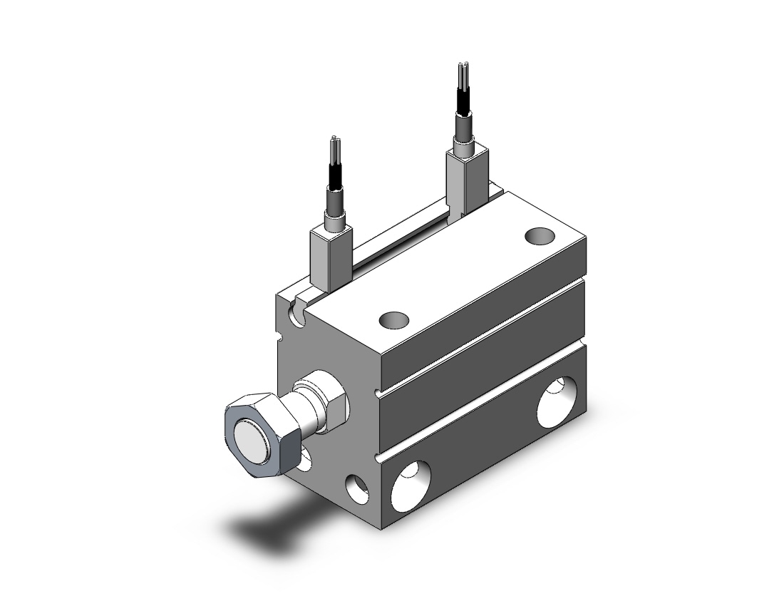 SMC CDUJB20-25DM-F8BL cyl, free mount, dbl acting, COMPACT CYLINDER