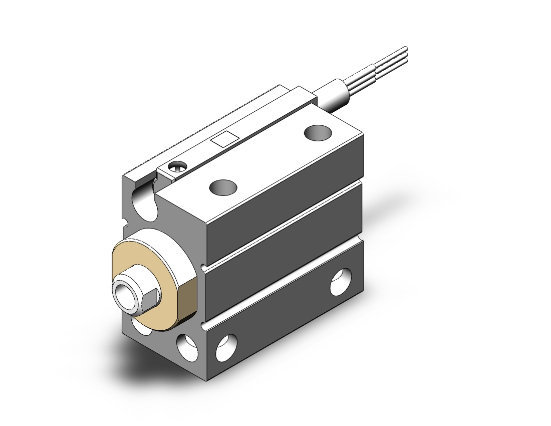 SMC CDUJB8-6S-M9PWLS cyl, free mt, sgl acting, a-sw, CUJ COMPACT MINI FREE-MOUNT