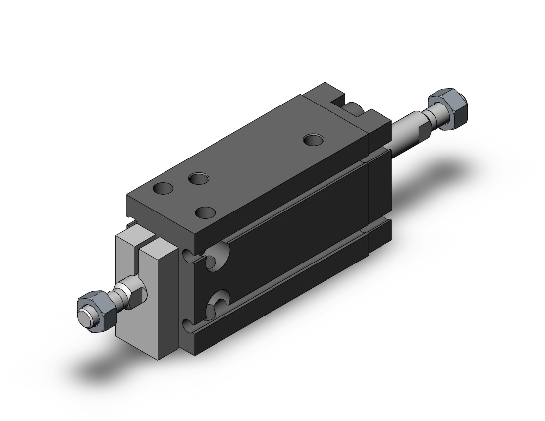 SMC CDUKW20-20D cyl, free mt, dbl rod, non-rotating, COMPACT CYLINDER