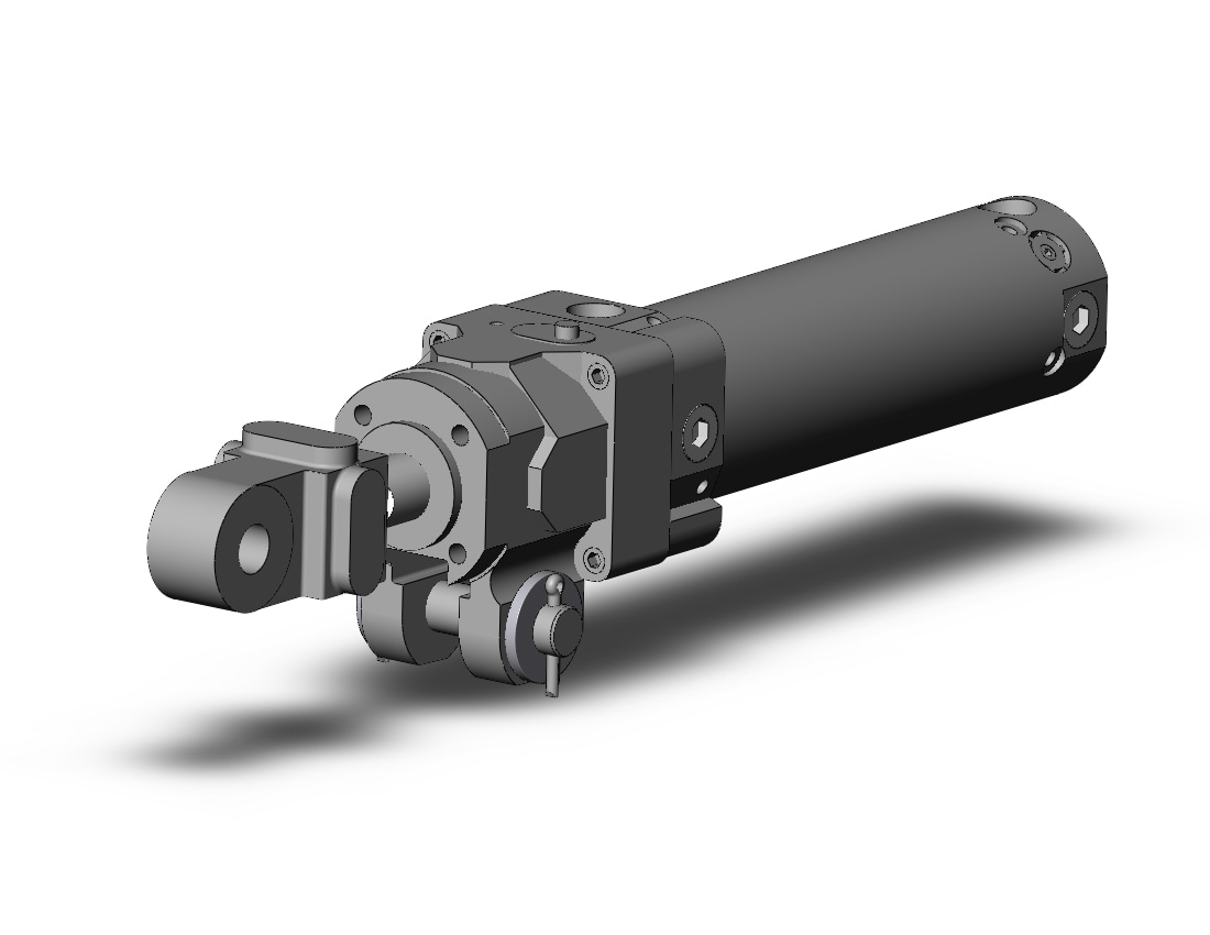 SMC CLK2GA40-100I-B cyl, clamp w/lock, auto-sw, CLK CLAMP CYLINDER W/LOCK