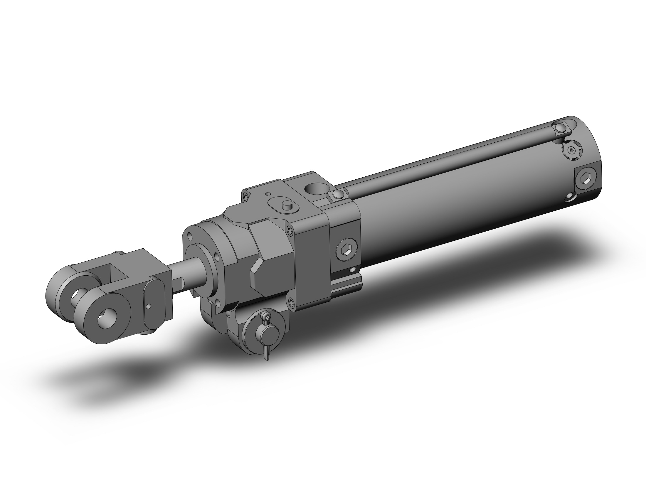 SMC CLK2PA40-100Y-B-P cyl, clamp w/lck,a/s mtg rod, CLK CLAMP CYLINDER W/LOCK