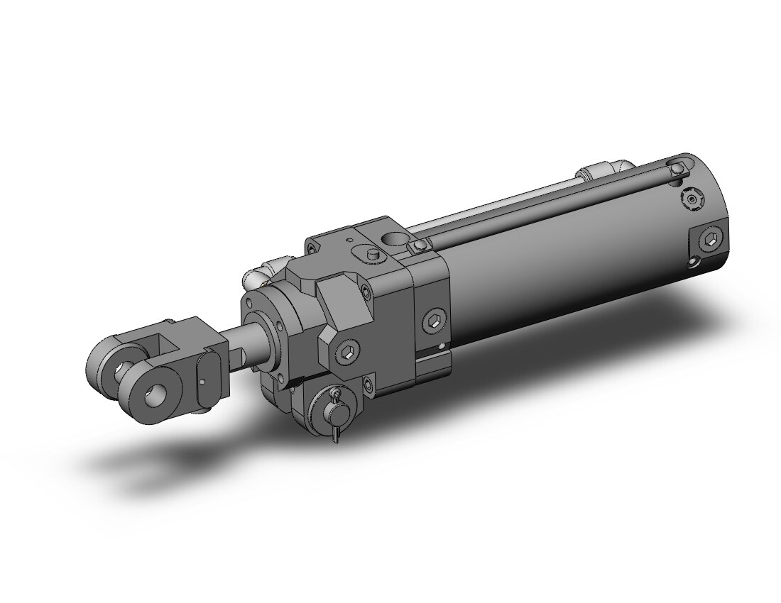 SMC CLK2PA50-100Y-F-P cyl, clamp w/lck,a/s mtg rod, CLK CLAMP CYLINDER W/LOCK