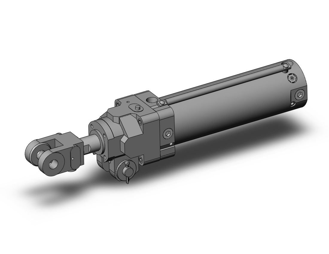 SMC CLK2PA50-125Y-B-P cyl, clamp w/lck,a/s mtg rod, CLK CLAMP CYLINDER W/LOCK