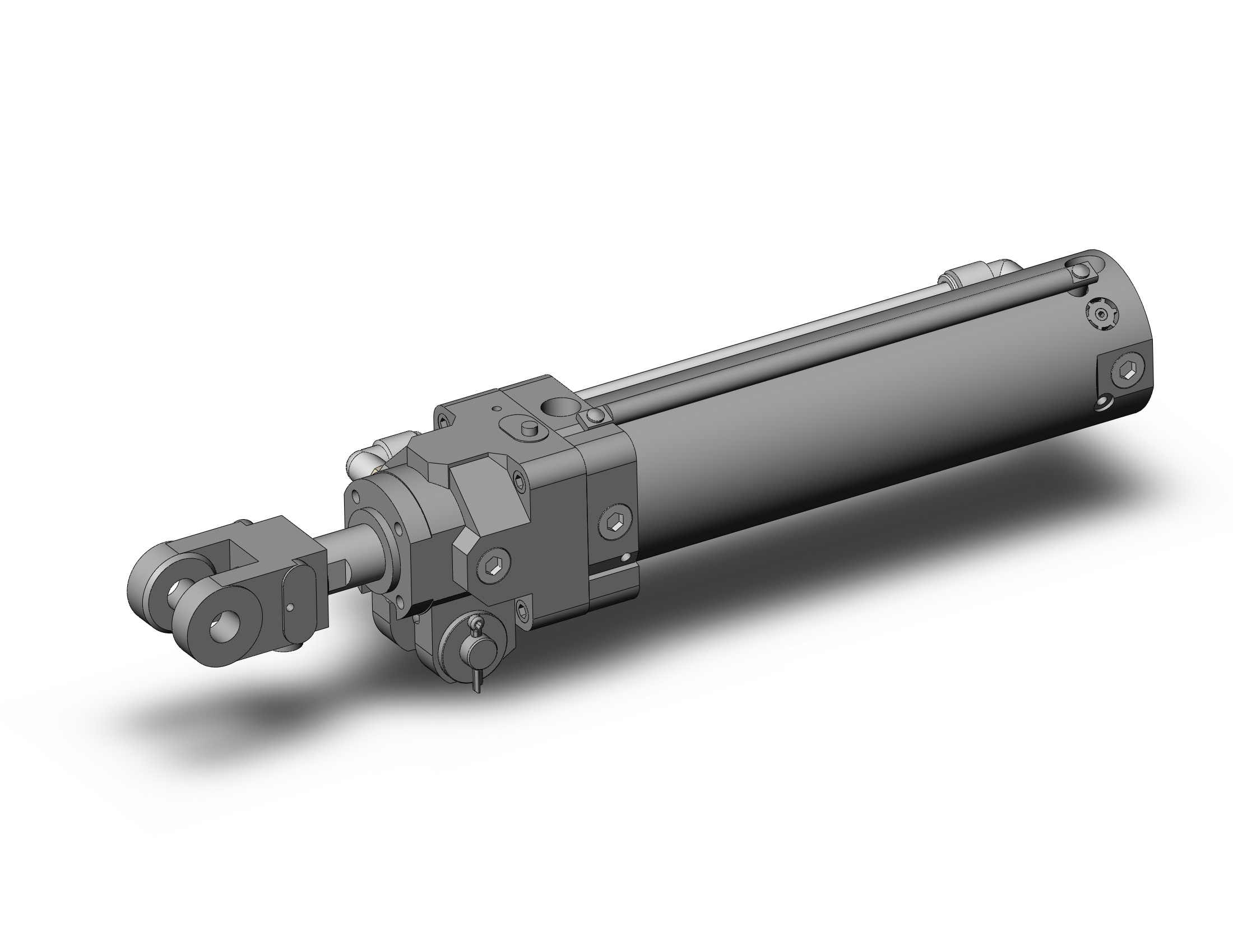 SMC CLK2PA50-150Y-F-P cyl, clamp w/lck,a/s mtg rod, CLK CLAMP CYLINDER W/LOCK