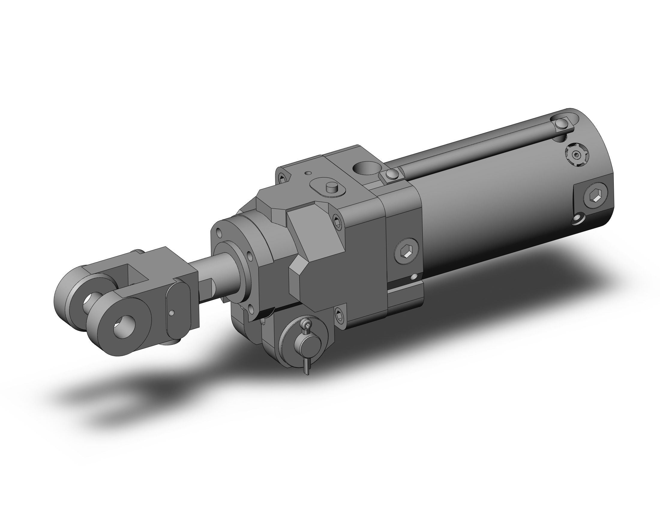 SMC CLK2PA50-50Y-B-P cyl, clamp w/lck,a/s mtg rod, CLK CLAMP CYLINDER W/LOCK