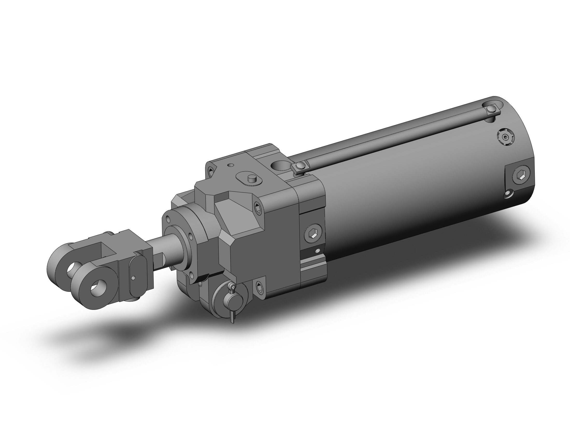 SMC CLK2PA63-100Y-B-P cyl, clamp w/lck,a/s mtg rod, CLK CLAMP CYLINDER W/LOCK