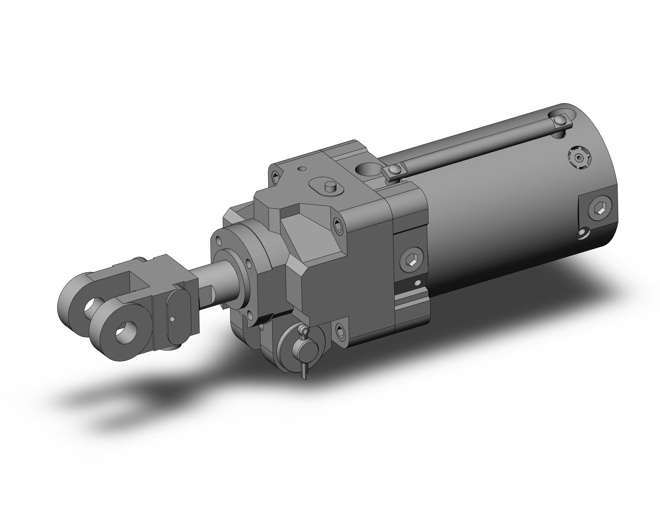 SMC CLK2PA63-50Y-B-P cyl, clamp w/lck,a/s mtg rod, CLK CLAMP CYLINDER W/LOCK