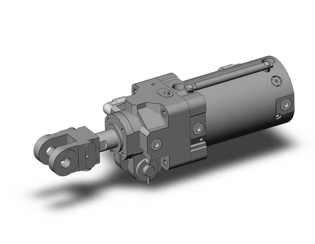 SMC CLK2PA63-50Y-F-P cyl, clamp w/lck,a/s mtg rod, CLK CLAMP CYLINDER W/LOCK