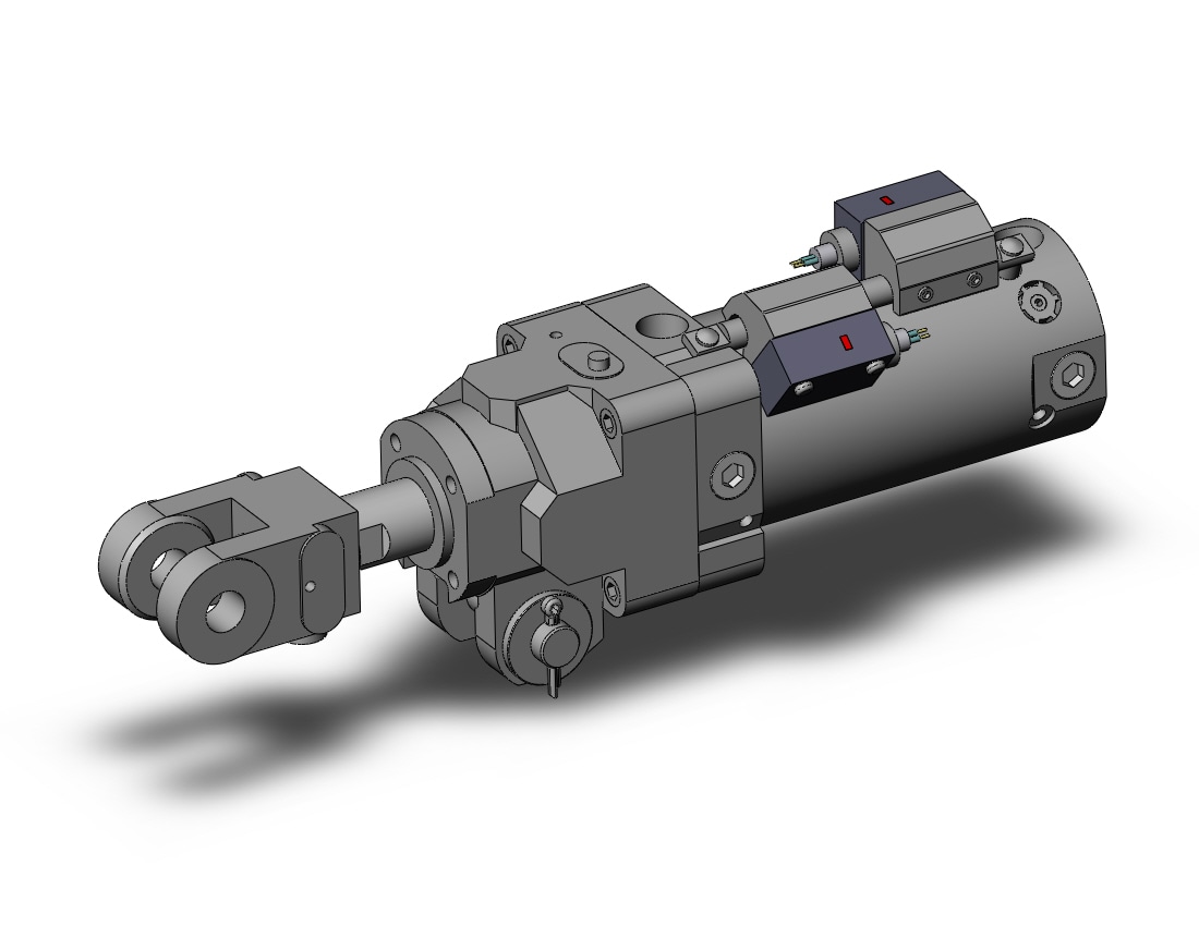 SMC CLK2PB50TF-50Y-B-P74SE cyl, clamp w/lck,mag resist sw, CLAMP CYLINDER W/LOCK CLKQ, CLK2 (sold in packages of 100; price is per piece)