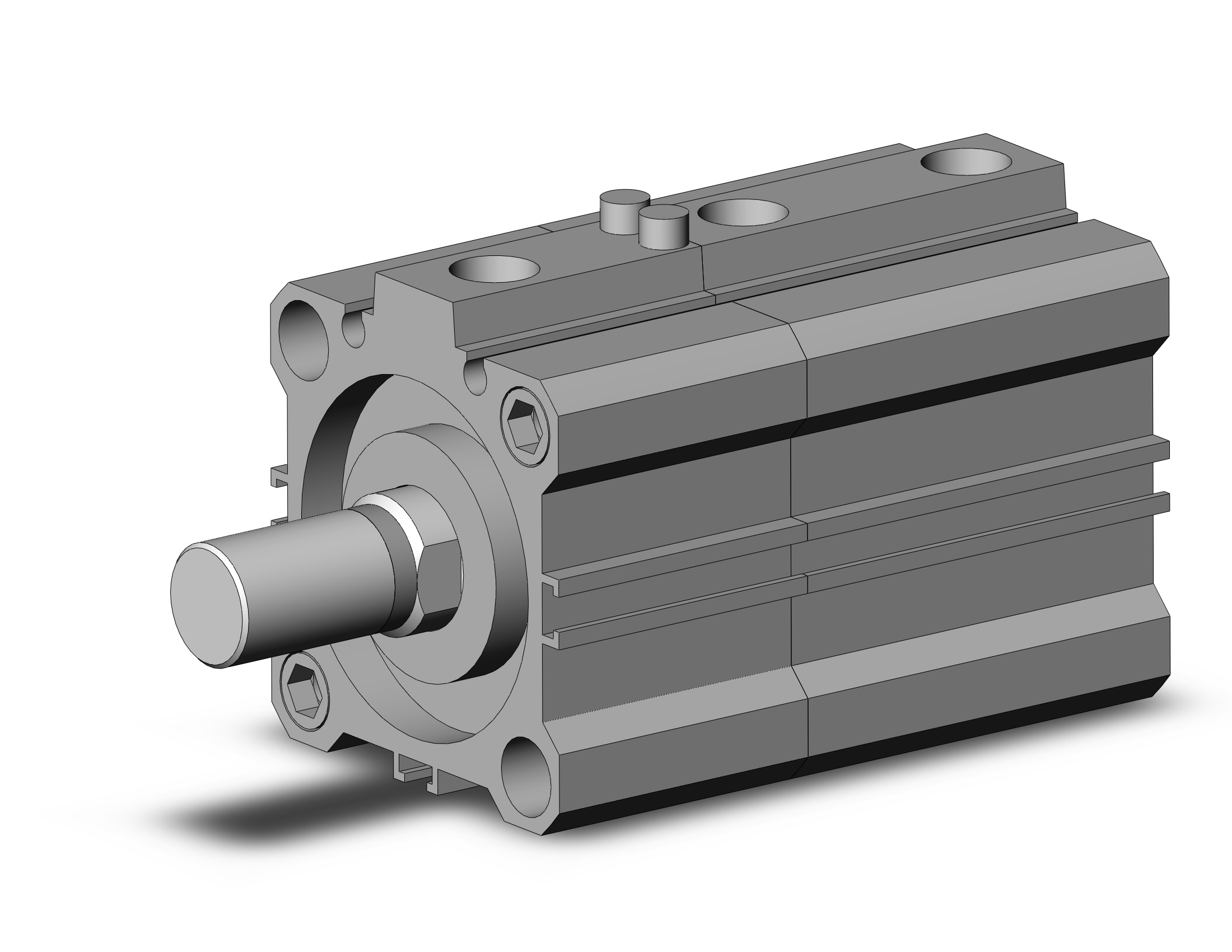 SMC CLQA40-20DCM-F cyl, compact with lock, COMPACT CYLINDER W/LOCK