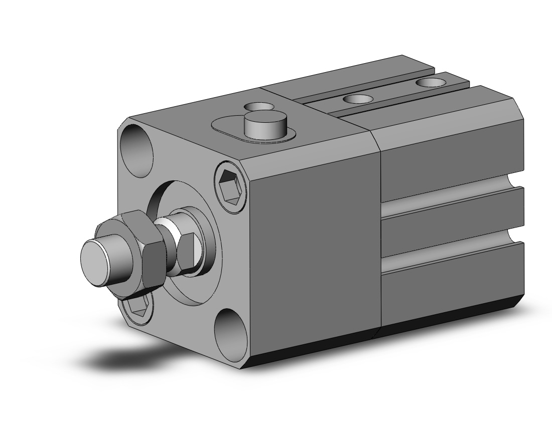 SMC CLQB20-10DM-B cyl, compact w/lock, CLQ COMPACT LOCK CYLINDER