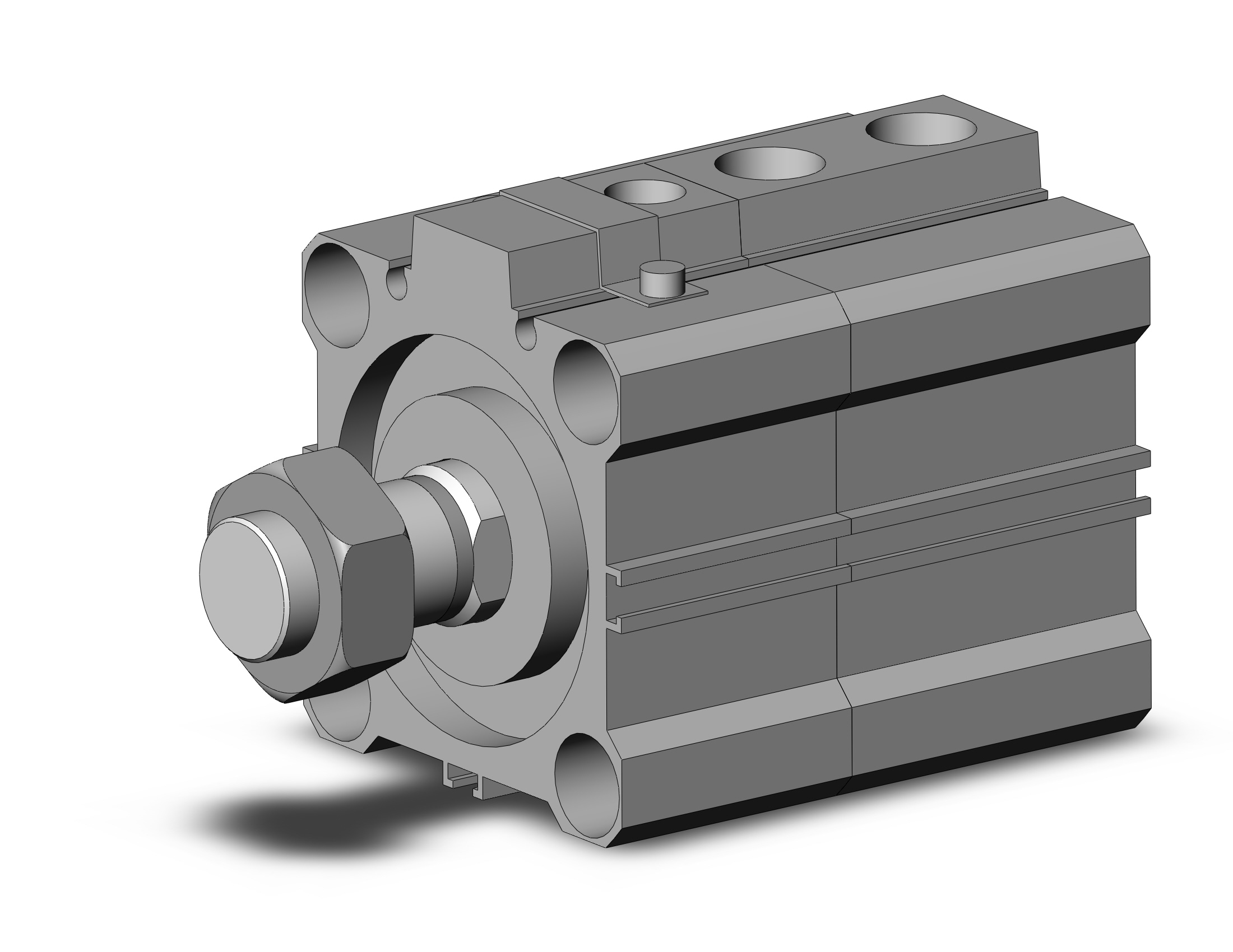 SMC CLQB50-15DM-B cyl, compact with lock, COMPACT CYLINDER W/LOCK