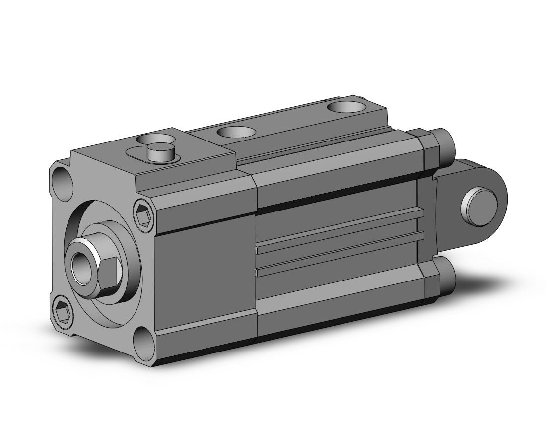 SMC CLQD32-30DC-B cyl, compact with lock, COMPACT CYLINDER W/LOCK