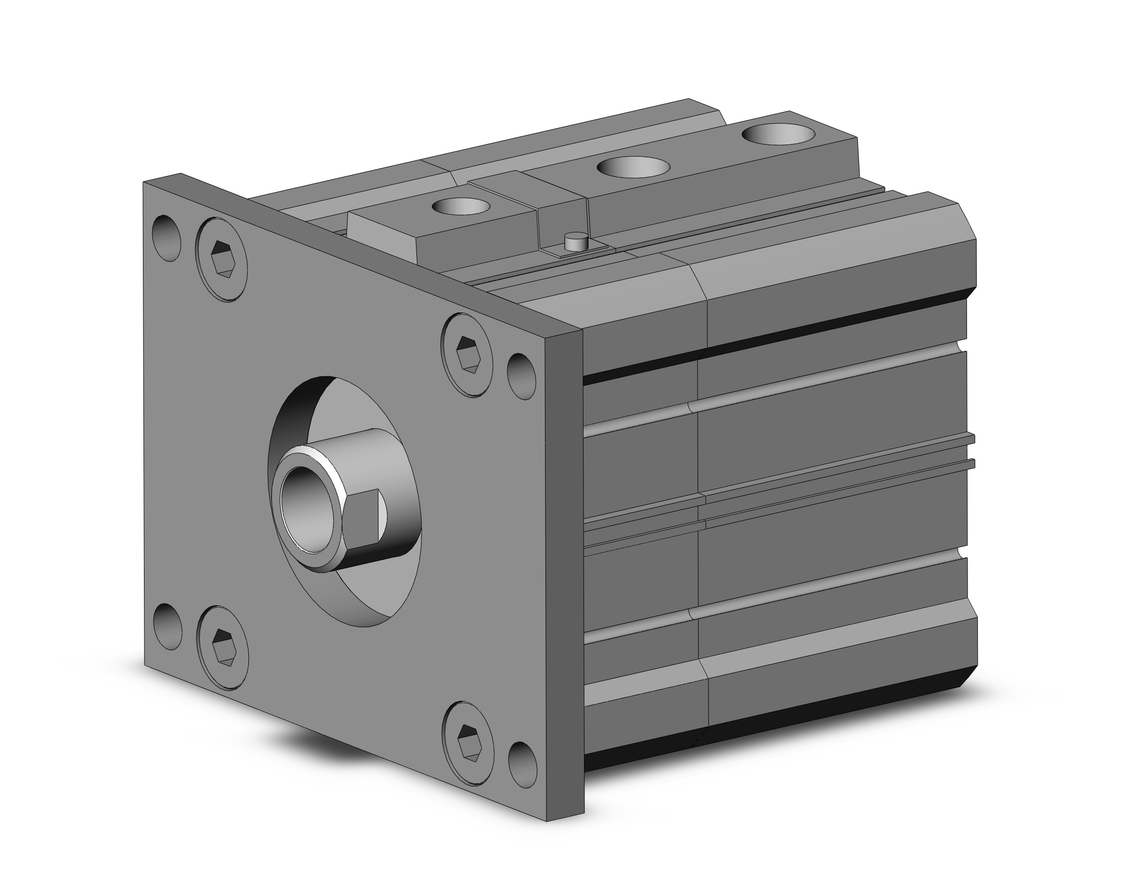 SMC CLQF100-25D-F cyl, compact w/lock, CLQ COMPACT LOCK CYLINDER