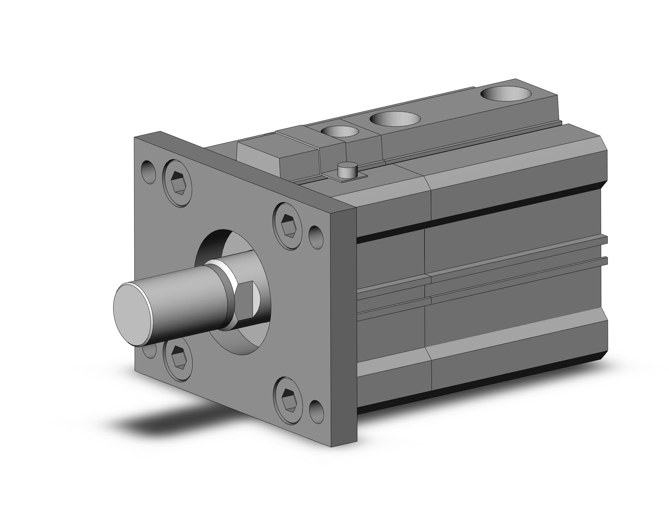 SMC CLQF50TN-30DCM-B cyl, compact with lock, COMPACT CYLINDER W/LOCK