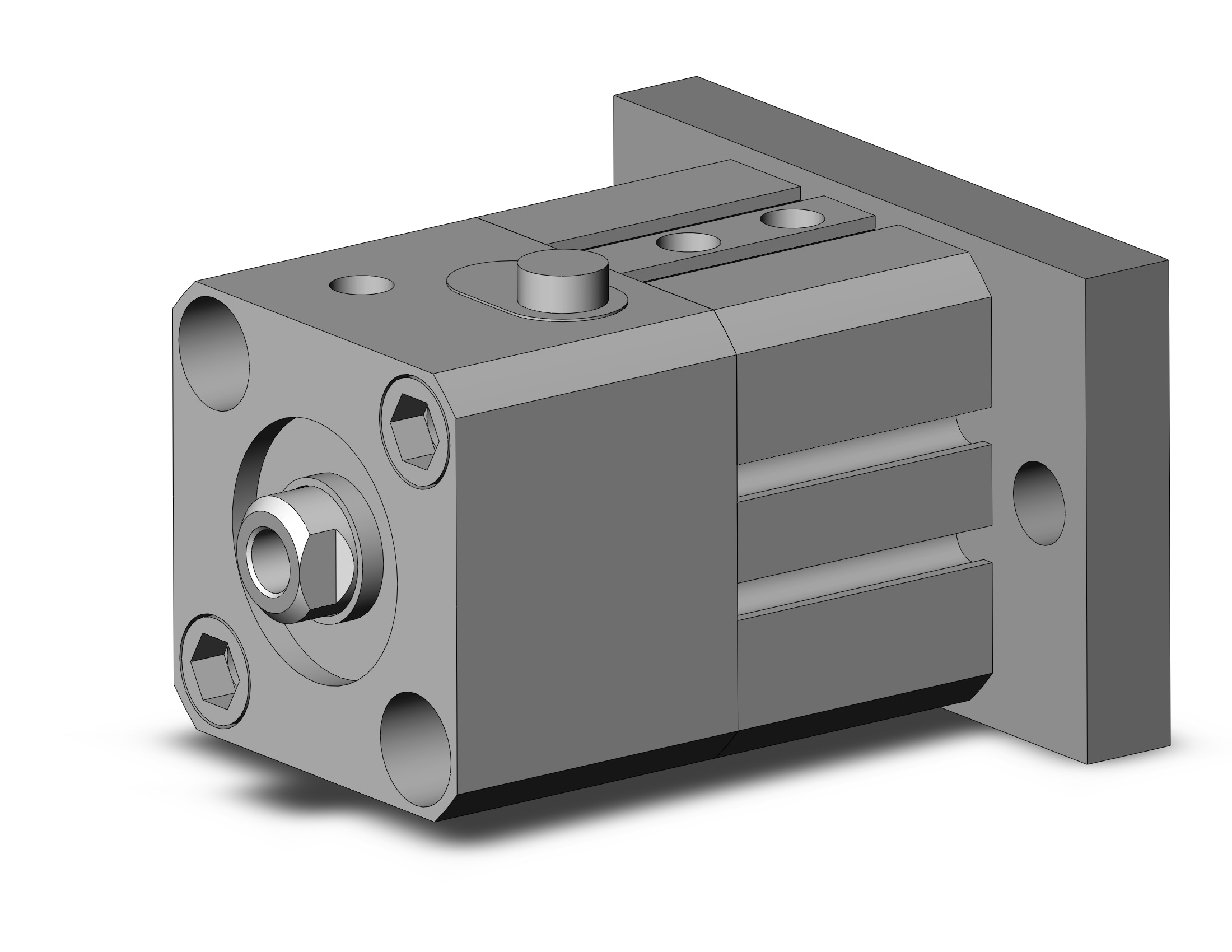 SMC CLQG20-5D-F cyl, compact w/lock, CLQ COMPACT LOCK CYLINDER