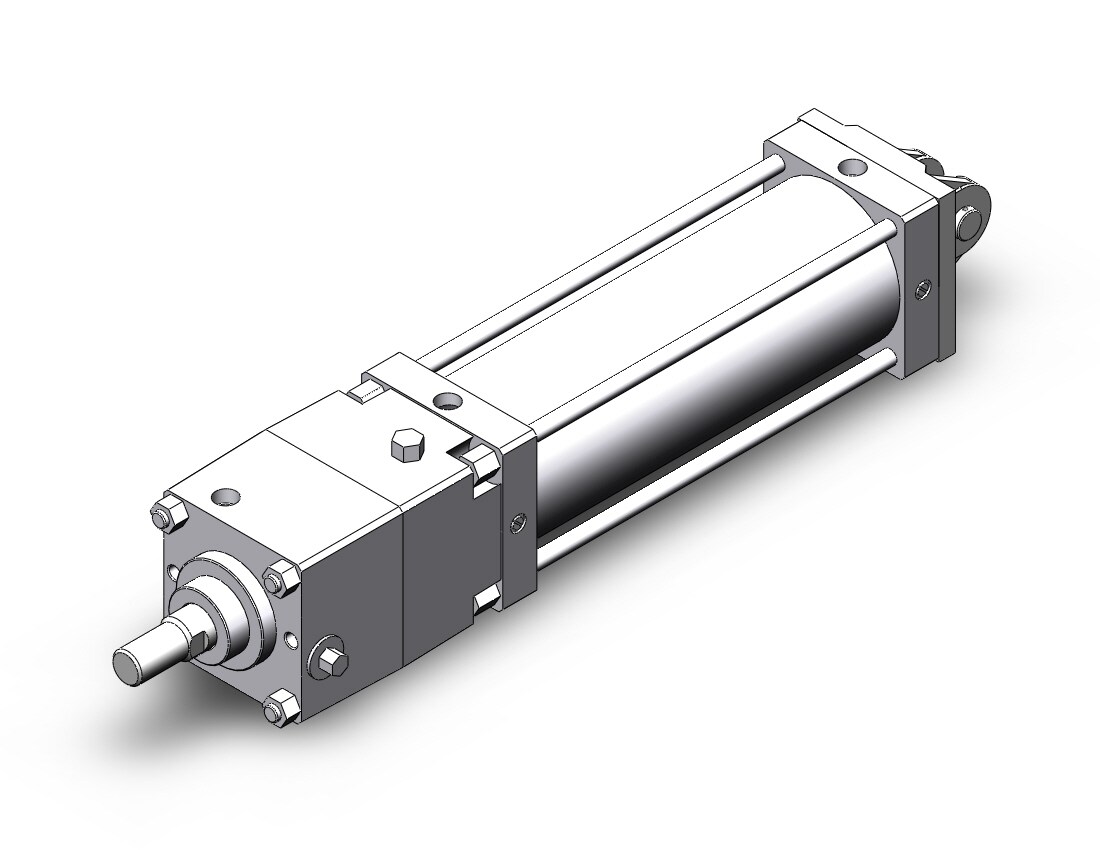 SMC CNSD125TN-350-D cyl w/lock, alum.tube, CNS FINE LOCK TIE ROD CYLINDER