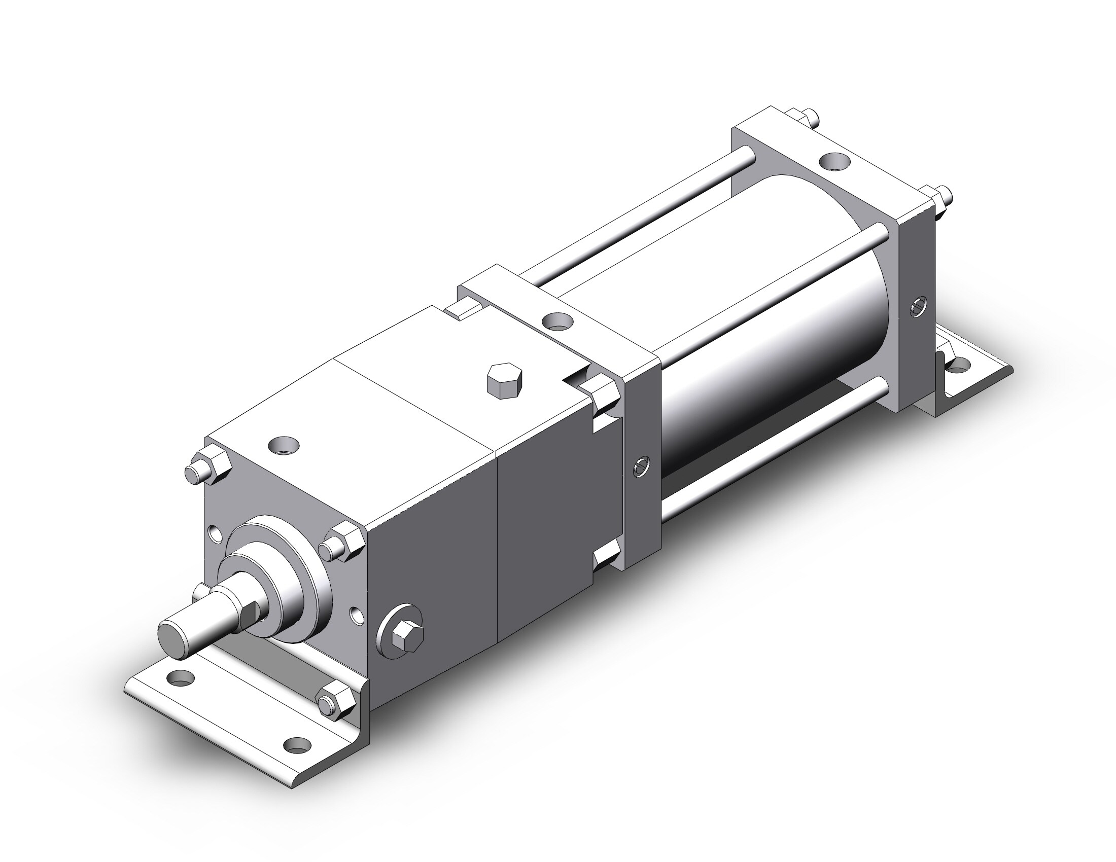 SMC CNSL140TN-200-D cyl w/lock, alum.tube, CNS FINE LOCK TIE ROD CYLINDER