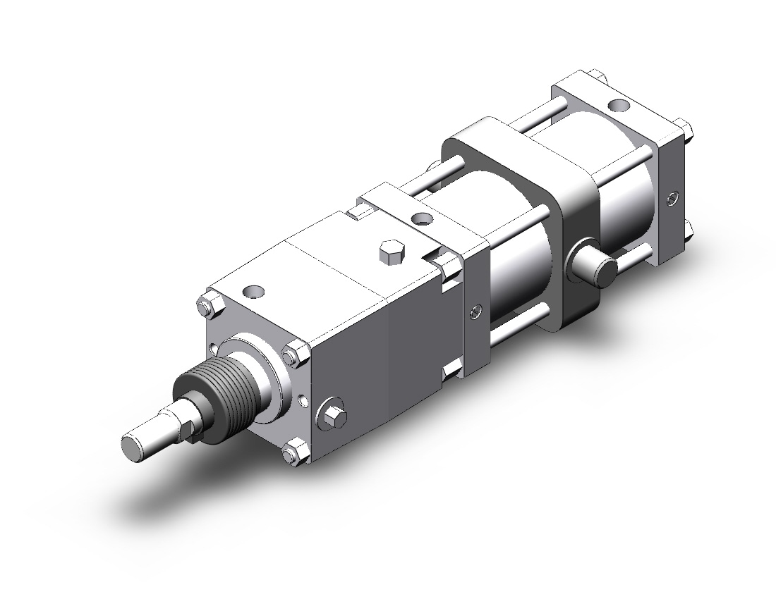 SMC CNST125TN-200K-D cyl w/lock, alum.tube, boot, CNS FINE LOCK TIE ROD CYLINDER