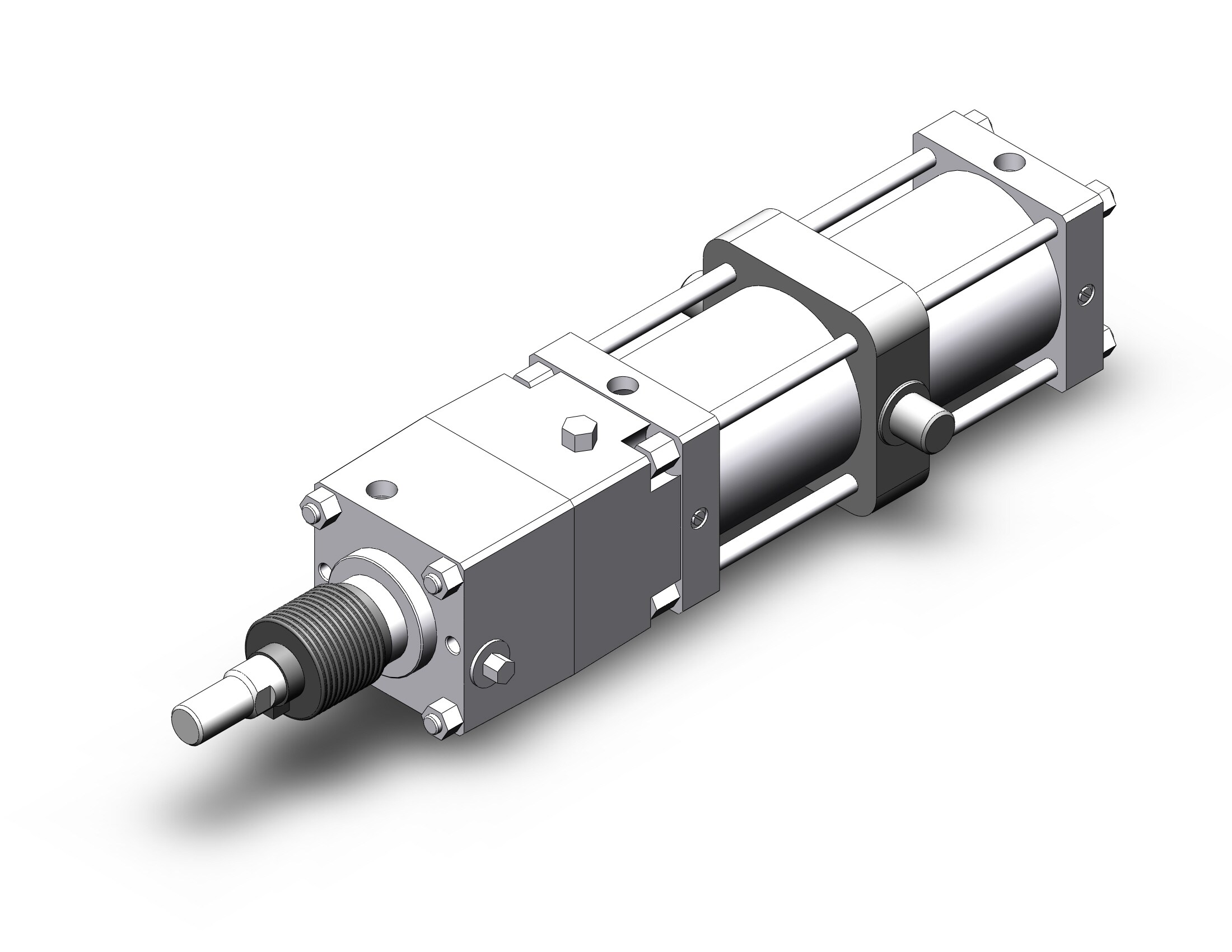 SMC CNST125TN-300K-D cyl w/lock, alum.tube, boot, CNS FINE LOCK TIE ROD CYLINDER