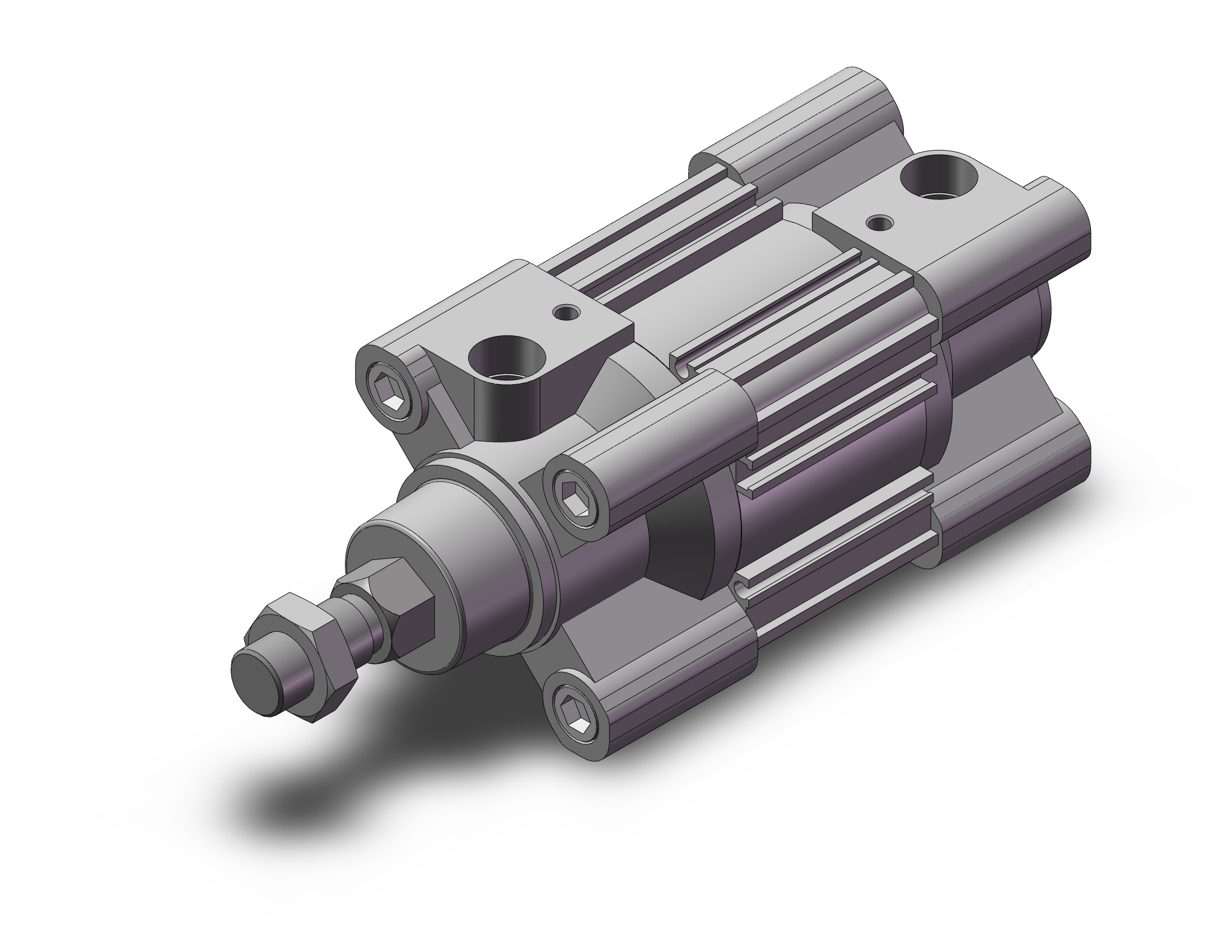 SMC CP96KB63-25C cylinder, tie rod, TIE ROD CYLINDER W/PROFILE TUBE