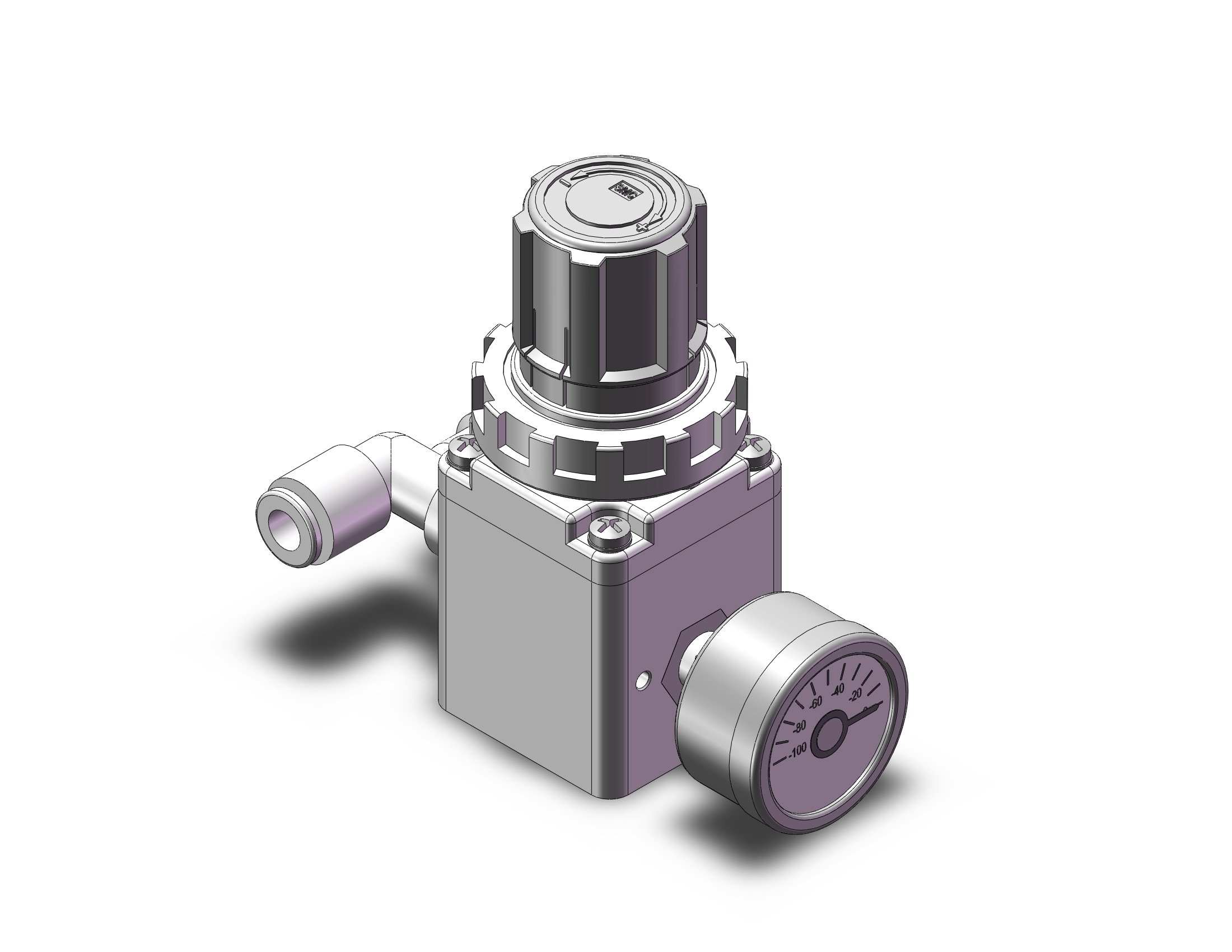 SMC IRV10A-LN07G vacuum regulator, single side, IRV VACUUM REGULATOR