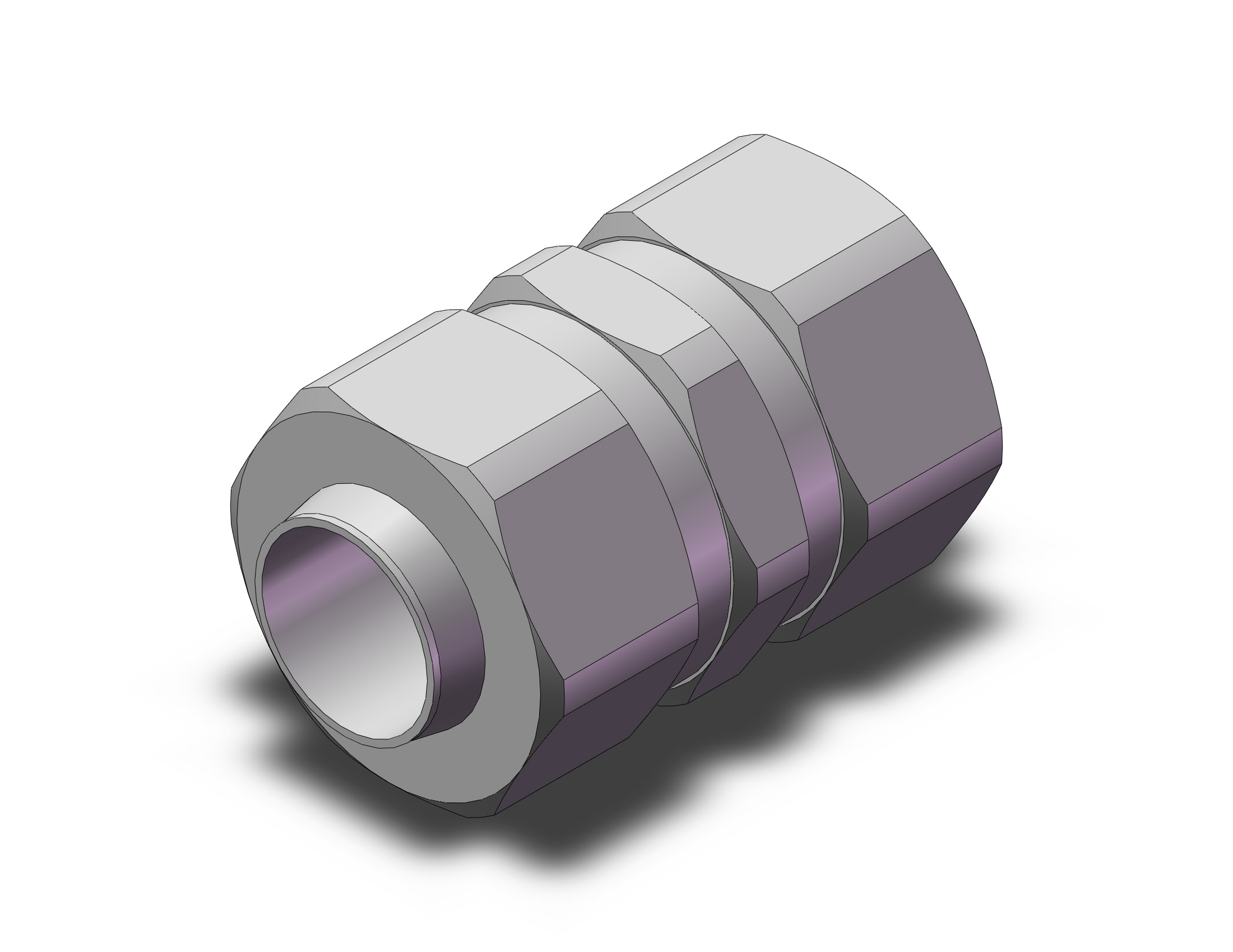 SMC KFG2H1613-00 fitting, straight union, INSERT FITTING, STAINLESS STEEL