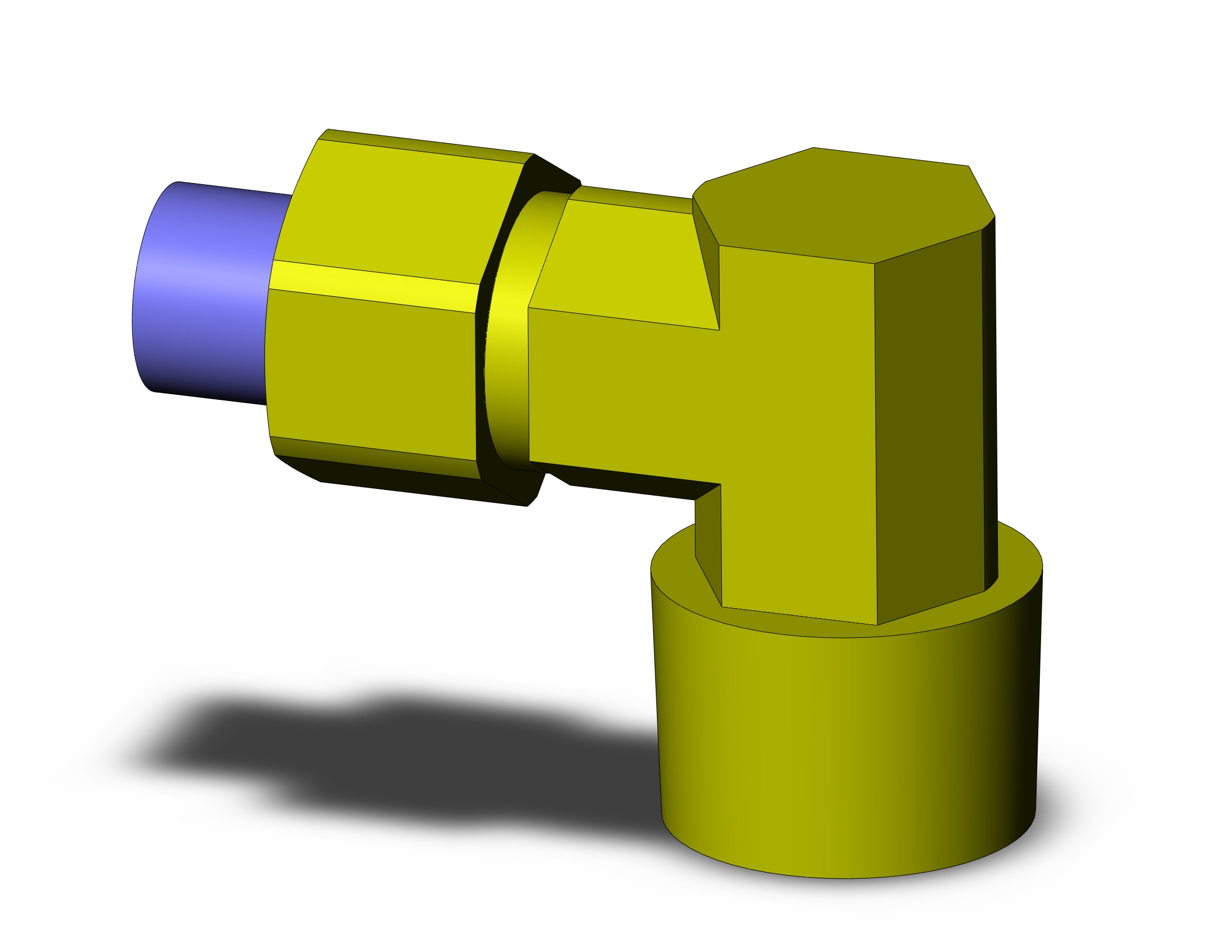 SMC KFL08U-03S fitting, male elbow, KF INSERT FITTINGS