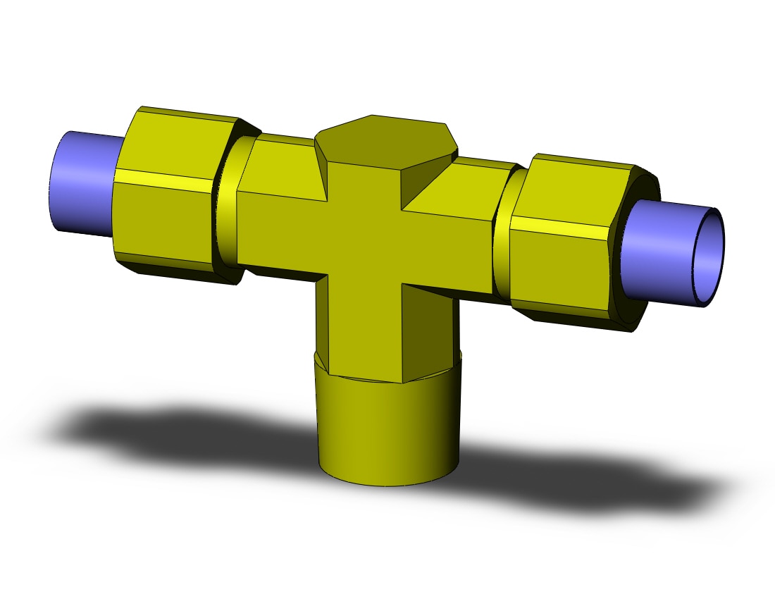 SMC KFT08U-02S fitting, male branch tee, KF INSERT FITTINGS