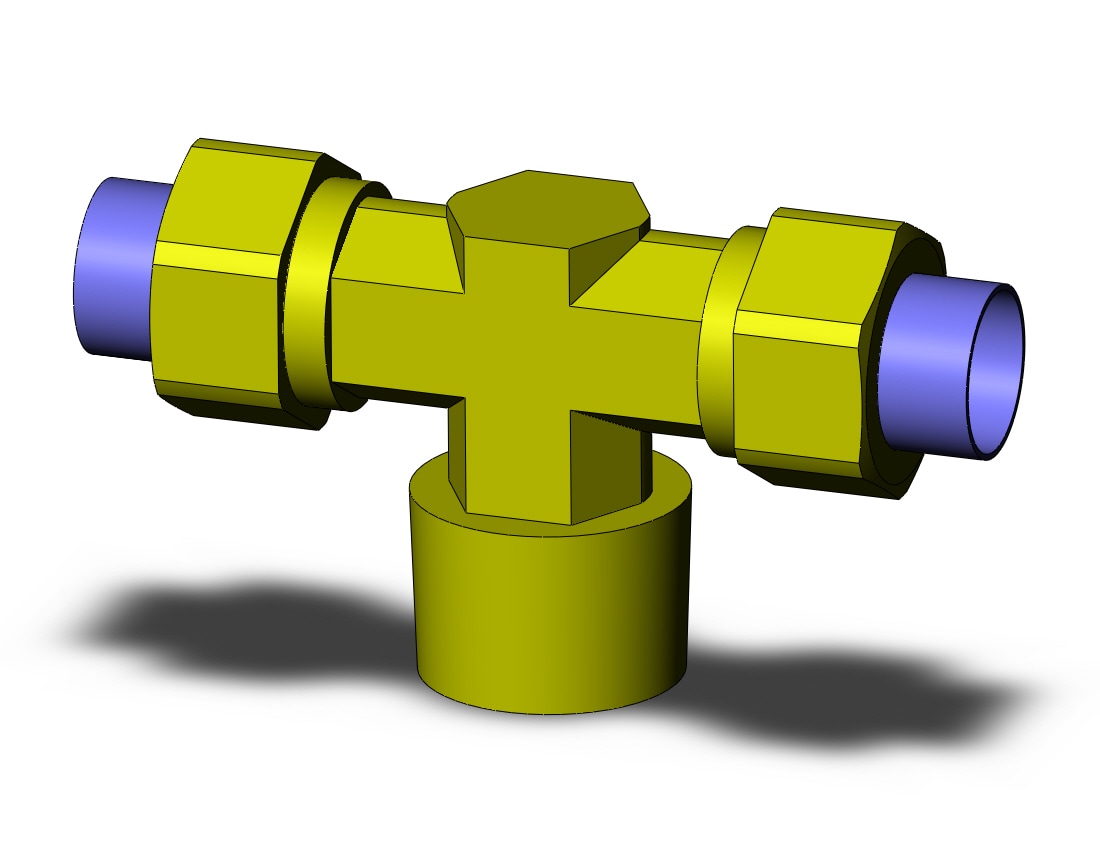 SMC KFT12U-04 fitting, male branch tee, KF INSERT FITTINGS (sold in packages of 10; price is per piece)