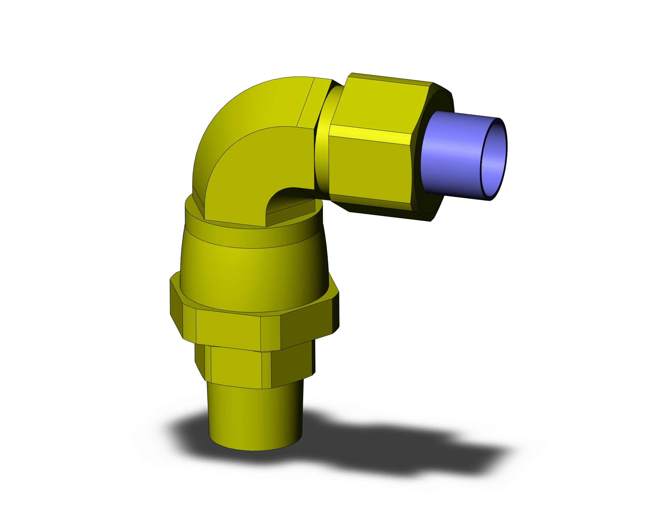 SMC KFV08U-01S fitting, swivel elbow, KF INSERT FITTINGS